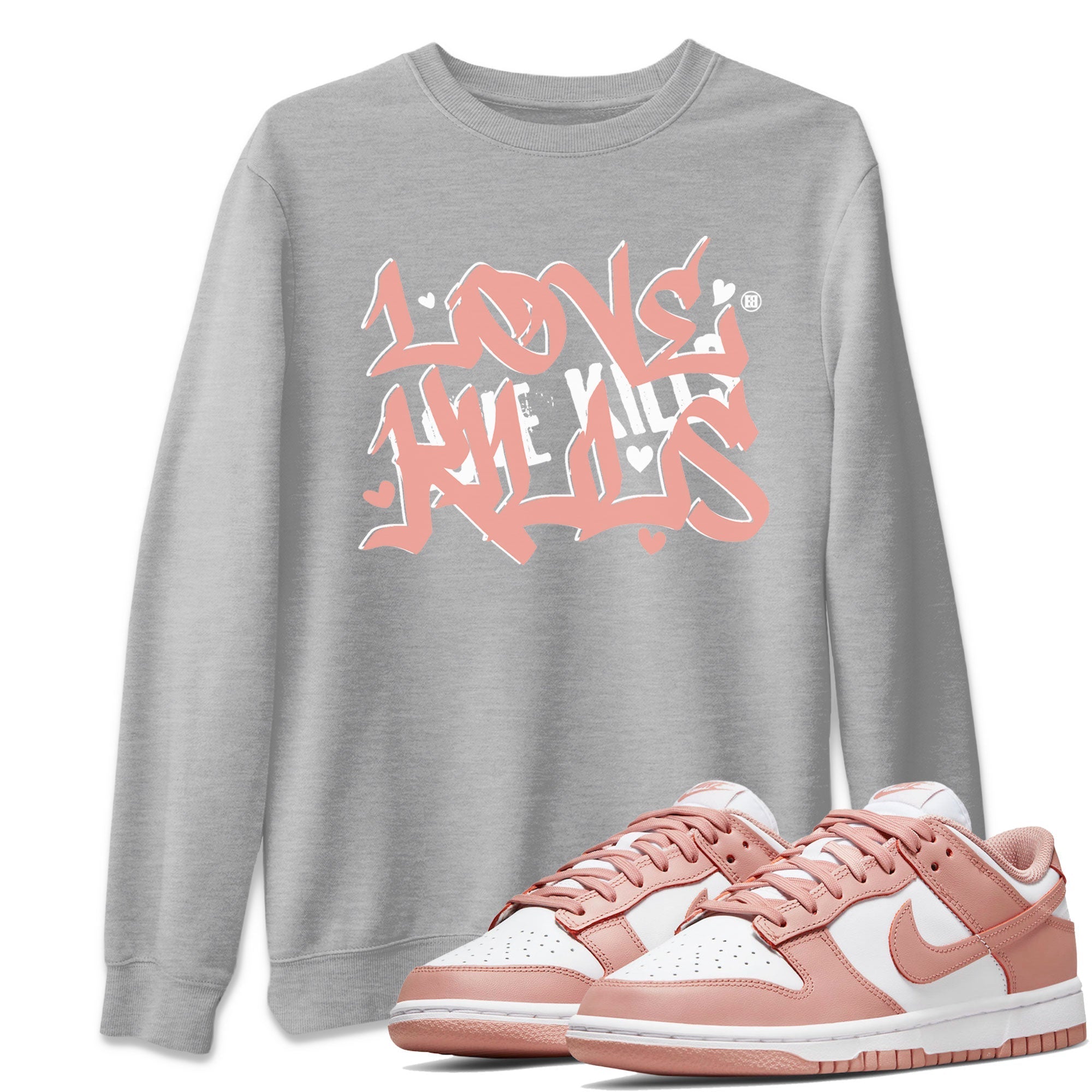 Love Kills snkmatch Tee - Dunk Rose Whisper