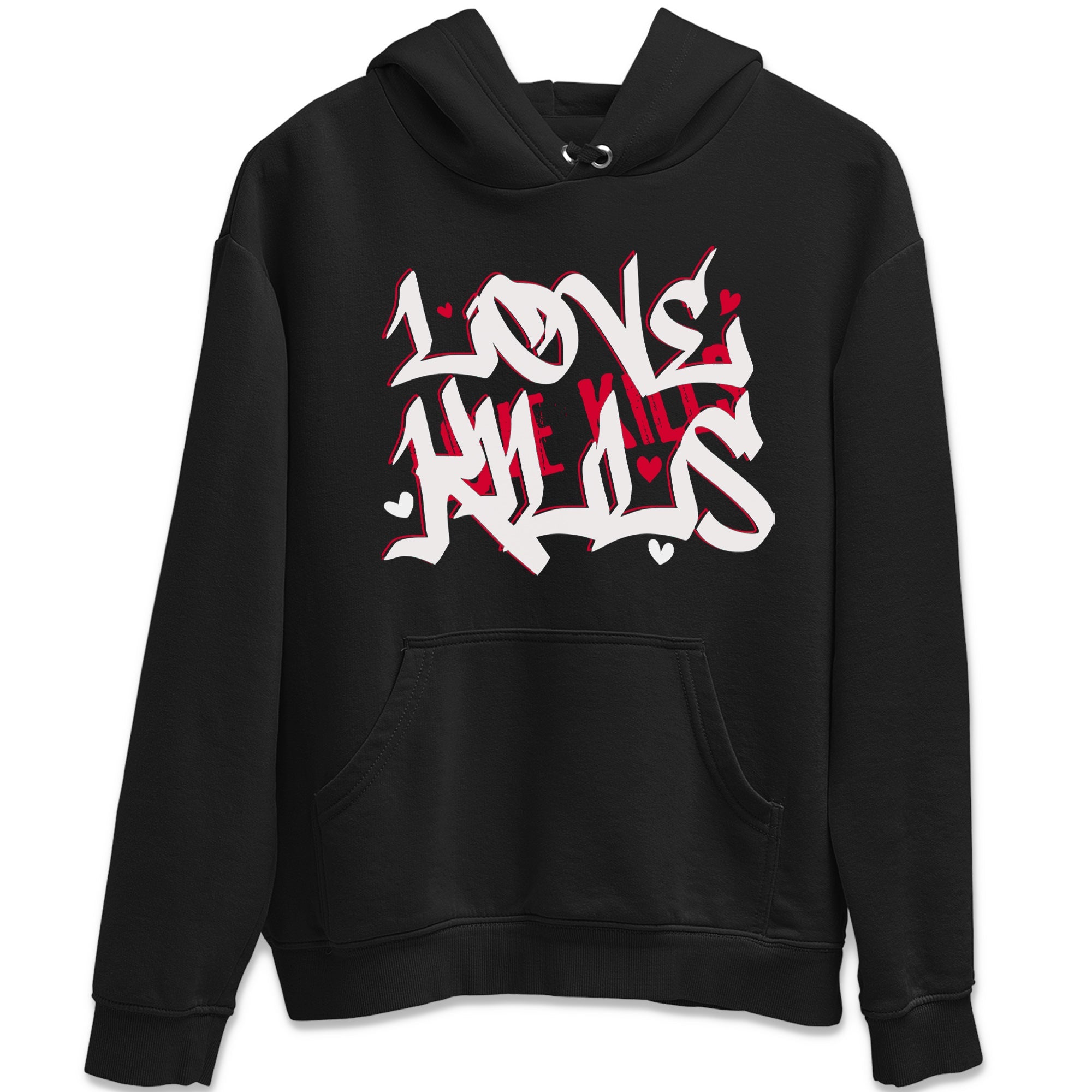 Love Kills Unisex Tops - Air Jordan 1 Bred Patent