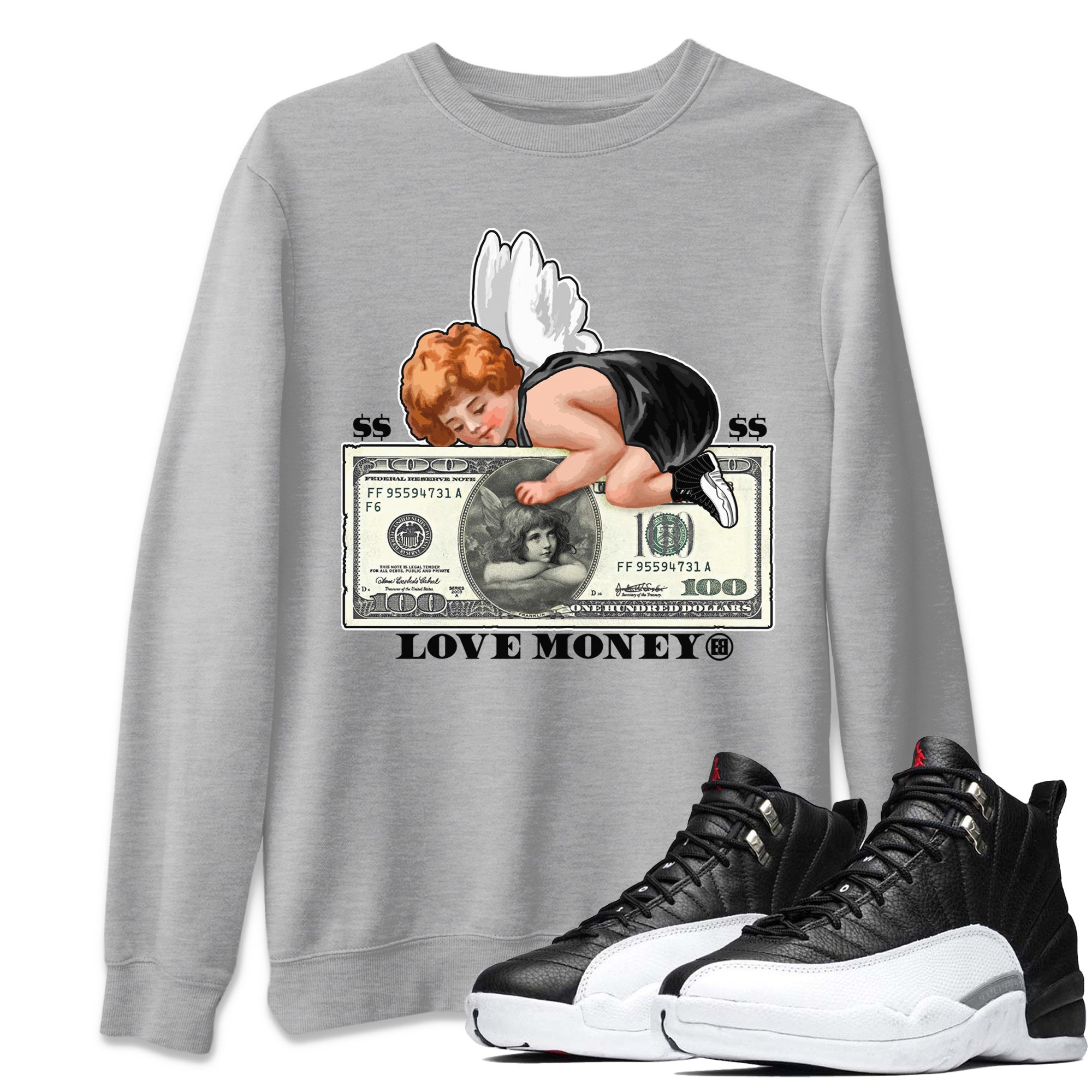 Love Money Unisex Tops - Air Jordan 12 Playoffs