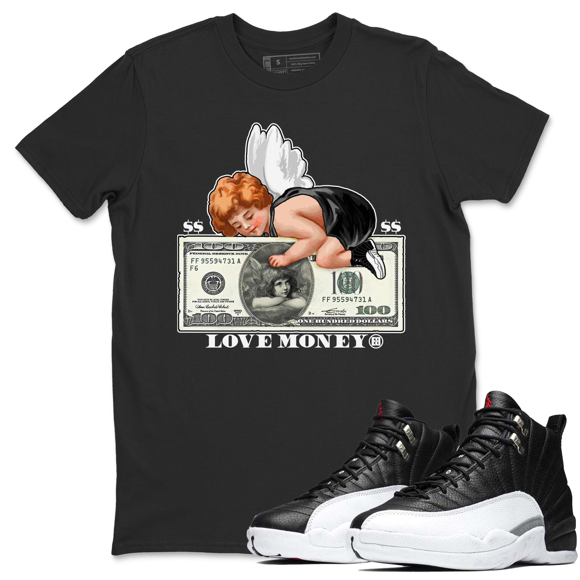 Love Money Unisex Tops - Air Jordan 12 Playoffs