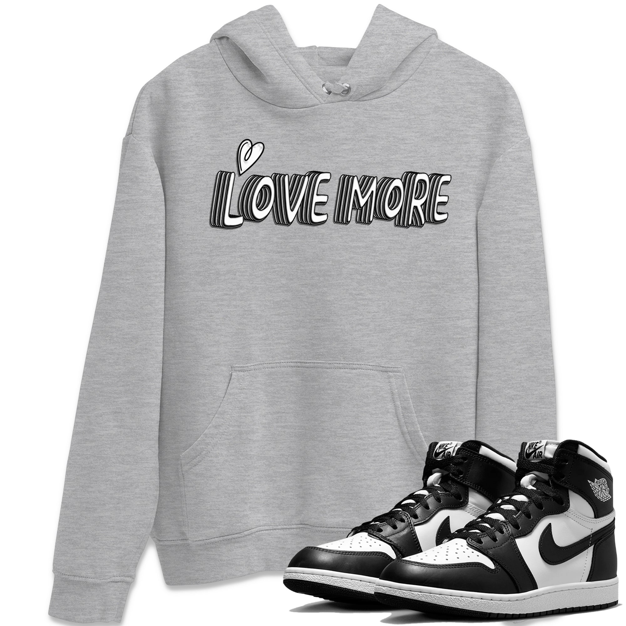 Love More Unisex Tops - Air Jordan 1 Black White