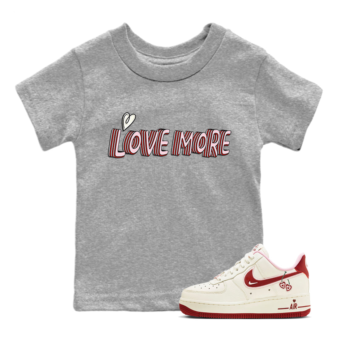 Love More Kids Tops - Air Force 1 Valentines Day