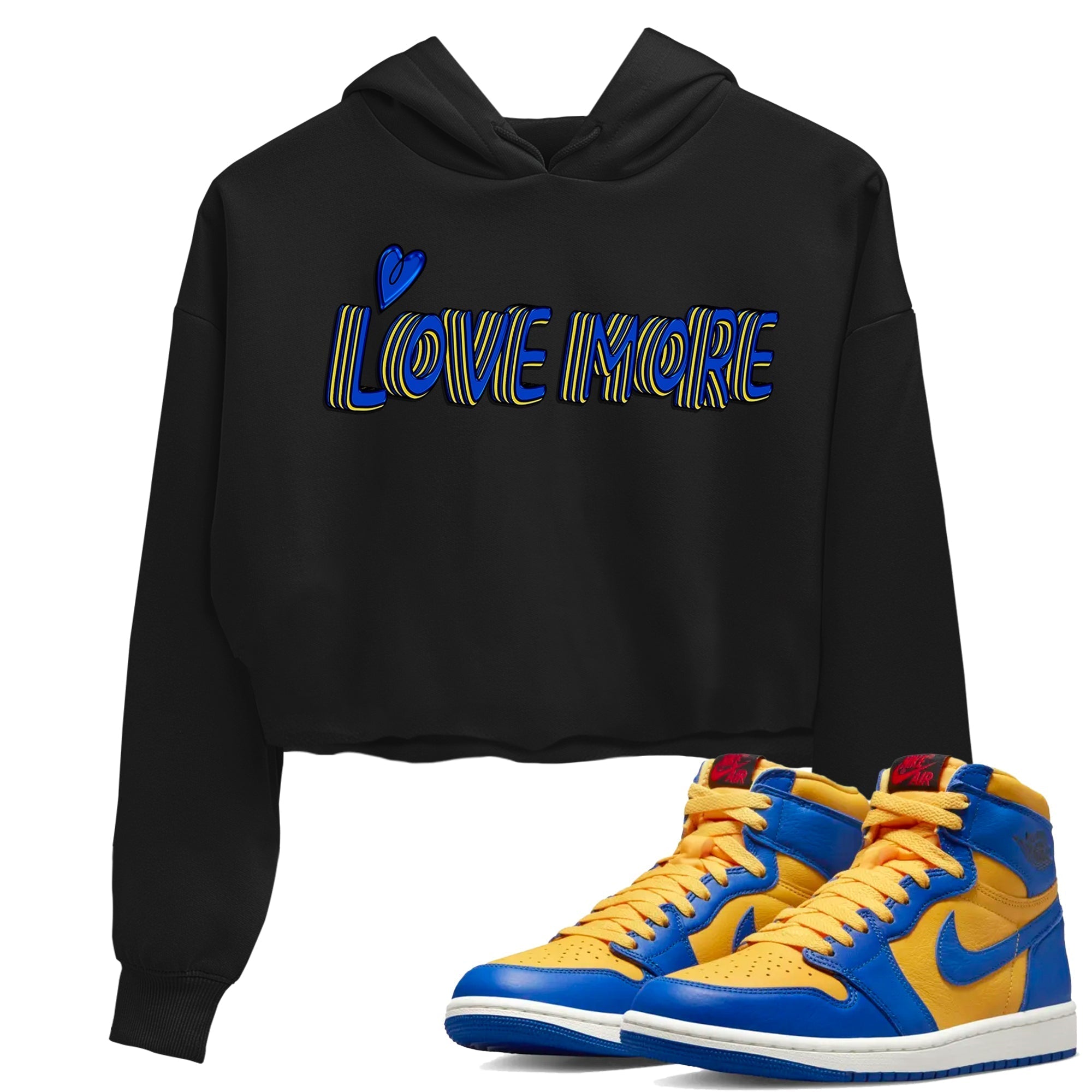 Love More Women's Tops - Air Jordan 1 Game Royal Varsity Maize