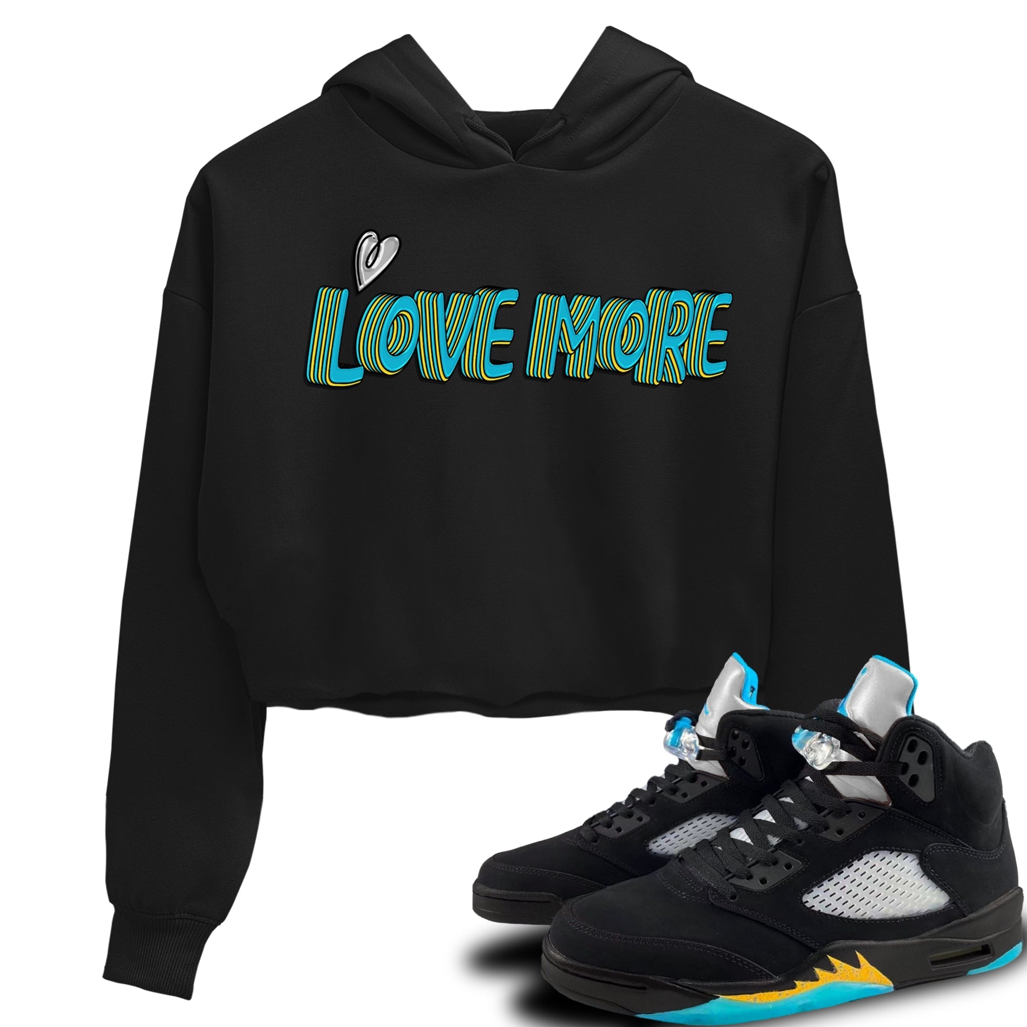 Love More Women's Tops - Air Jordan 5 Aqua