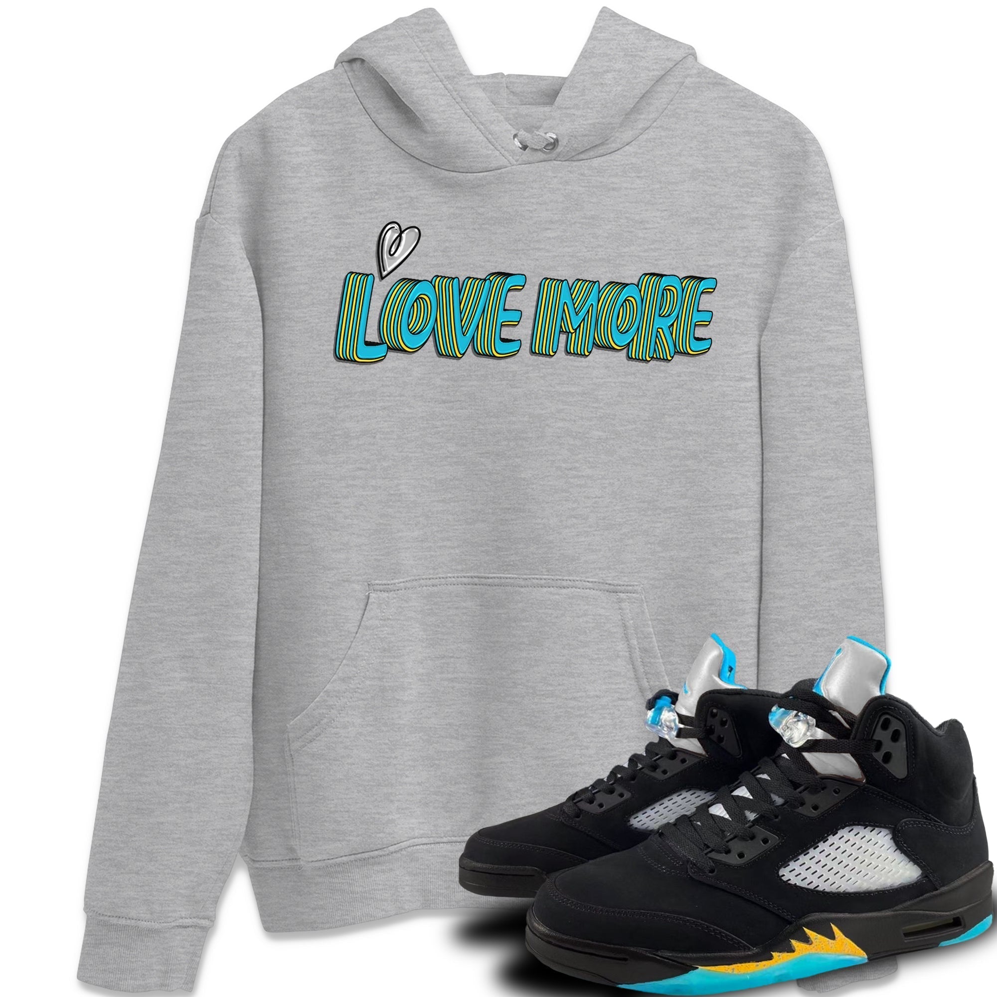 Love More Unisex Tops - Air Jordan 5 Aqua