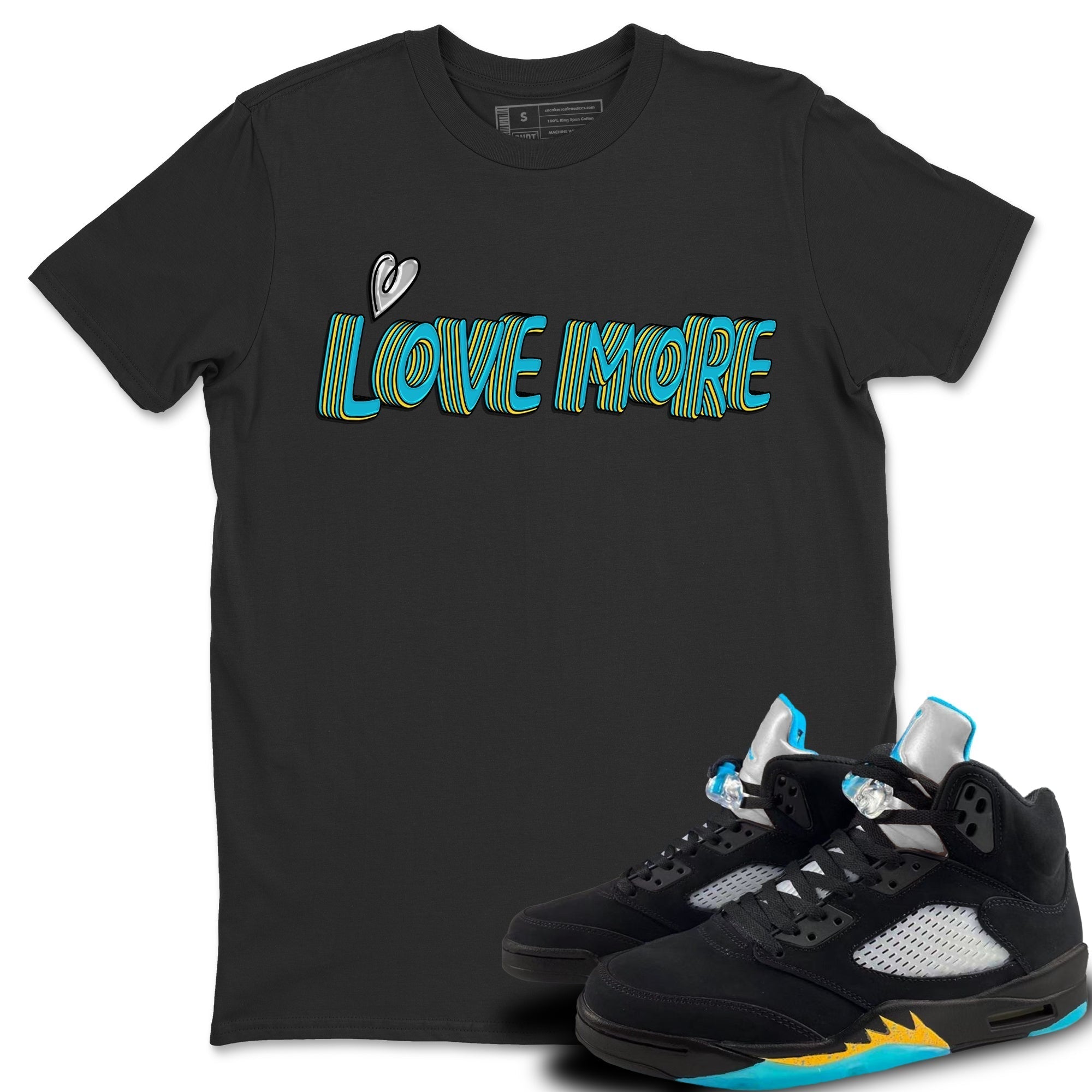 Love More Unisex Tops - Air Jordan 5 Aqua