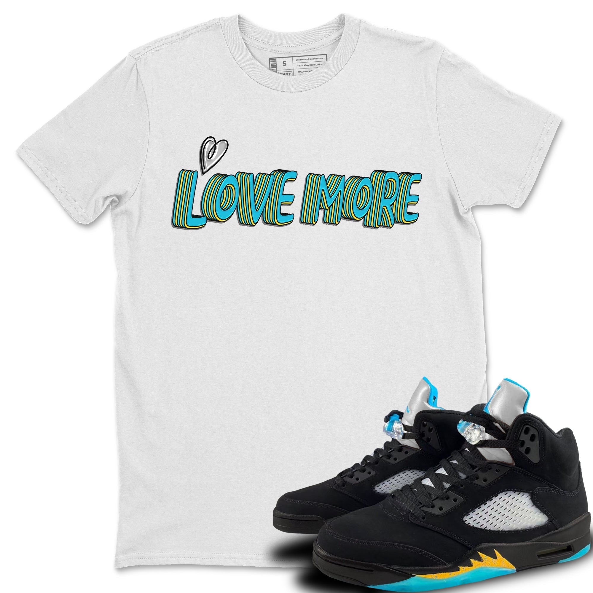 Love More Unisex Tops - Air Jordan 5 Aqua