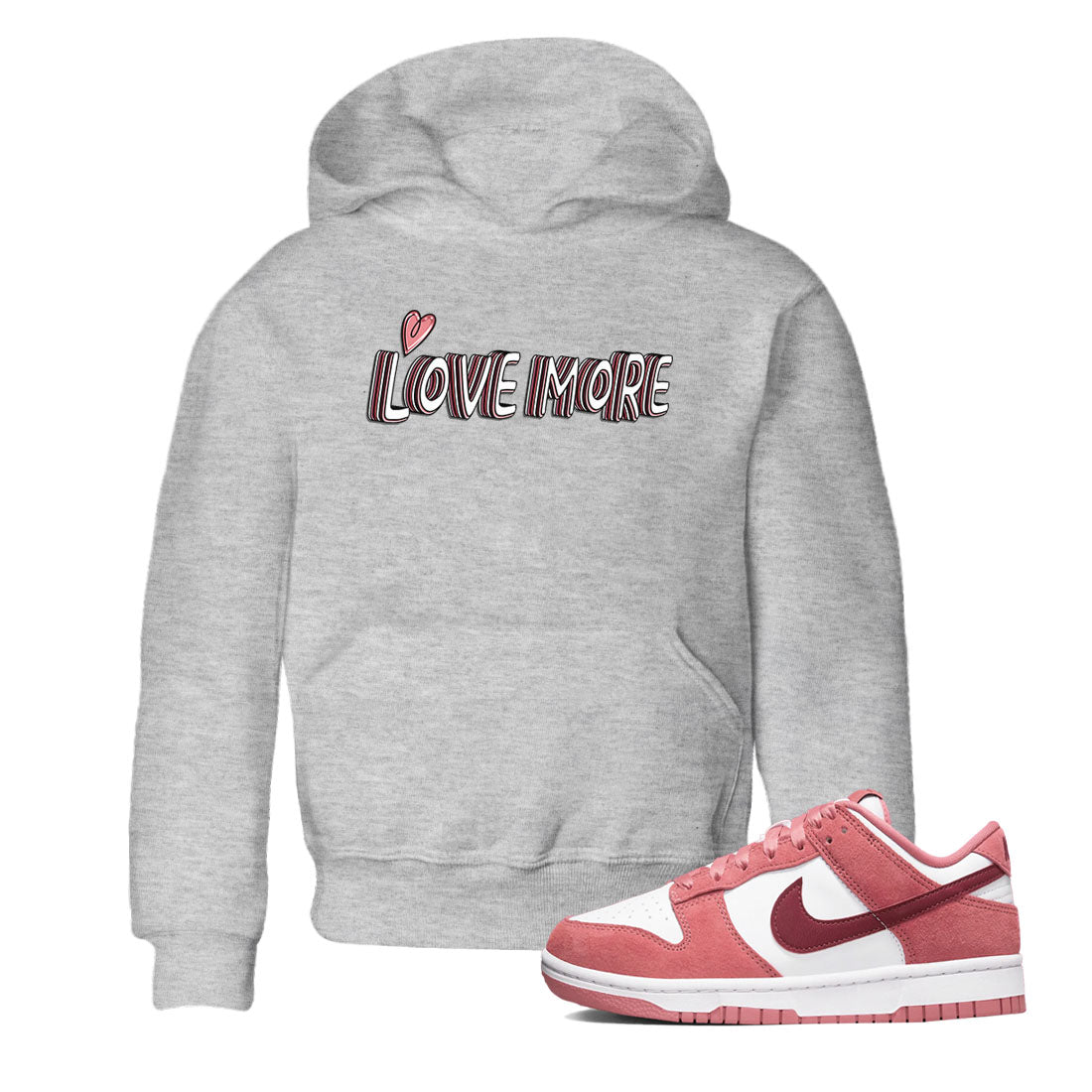 Love More snkmatch Tees Kids - Dunk Valentines Day 2024