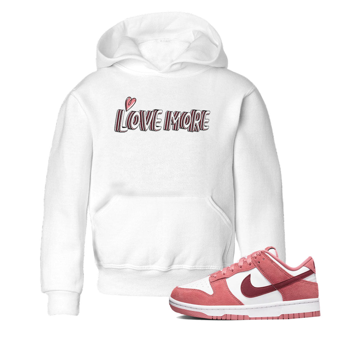 Love More snkmatch Tees Kids - Dunk Valentines Day 2024
