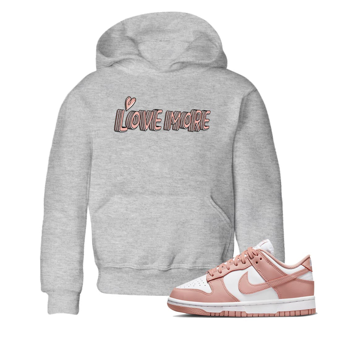 Love More snkmatch Tee Kids - Dunk Rose Whisper