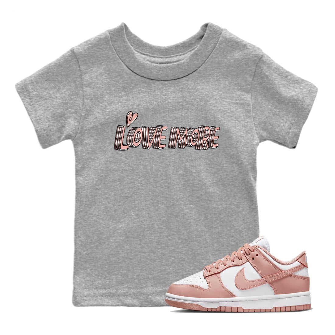 Love More snkmatch Tee Kids - Dunk Rose Whisper