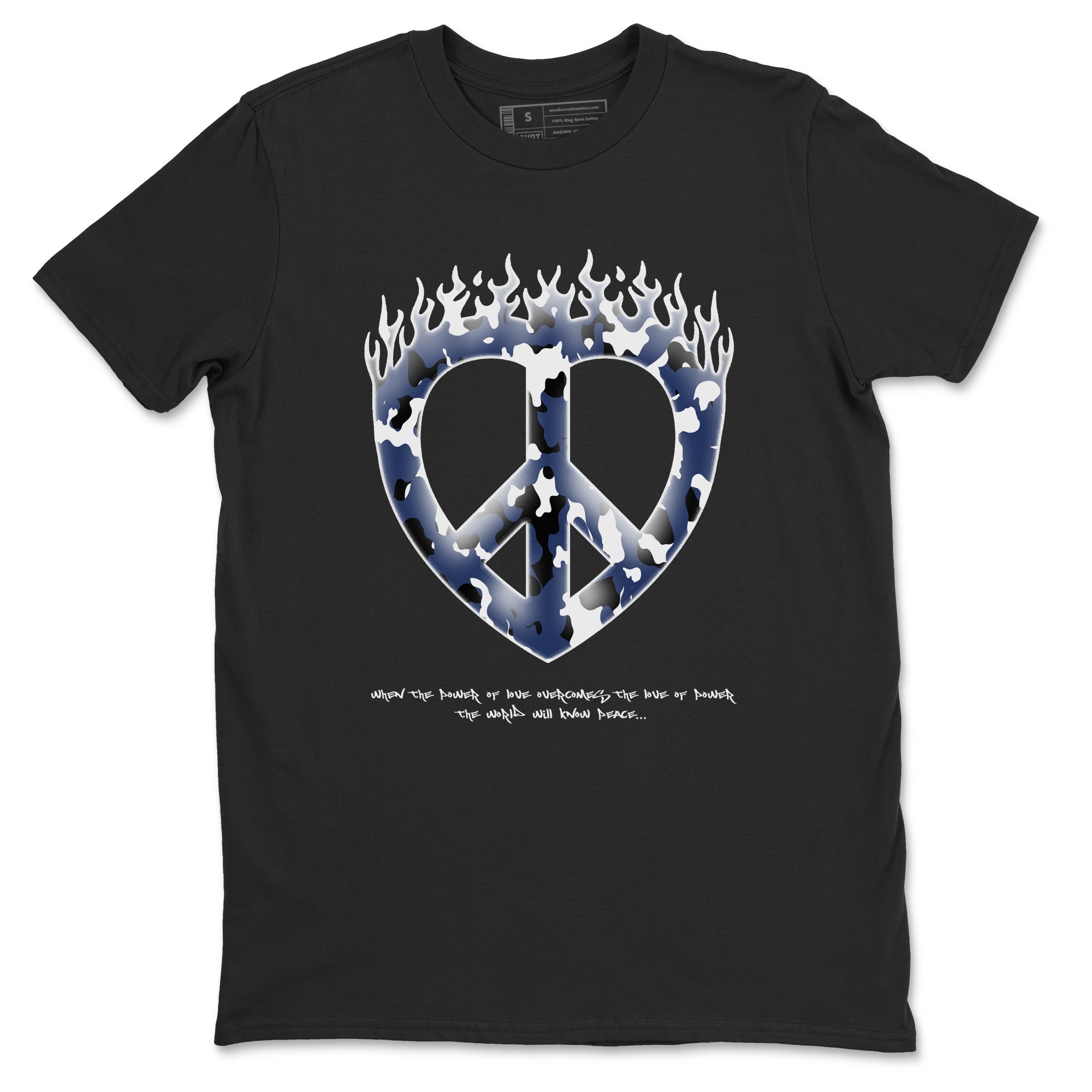 Love Peace snkmatch Tees - Air Jordan 1 Midnight Navy