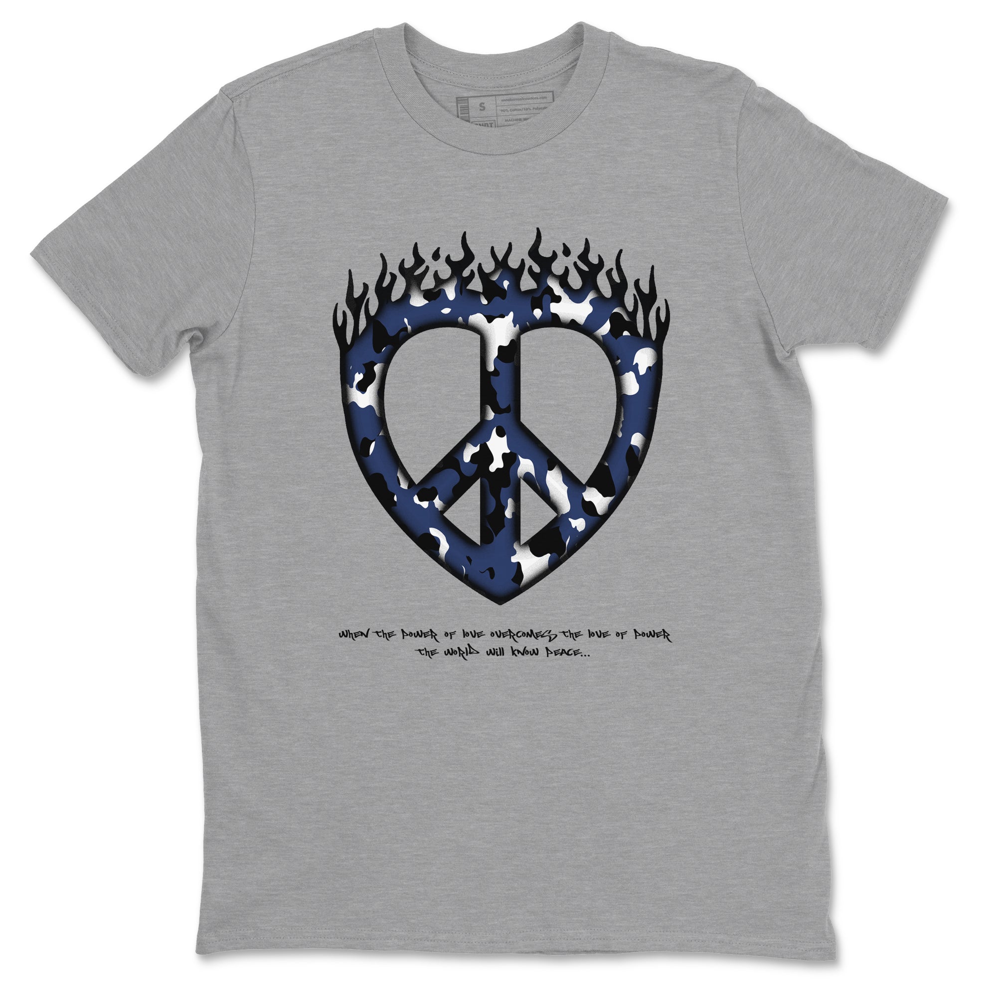 Love Peace snkmatch Tees - Air Jordan 1 Midnight Navy