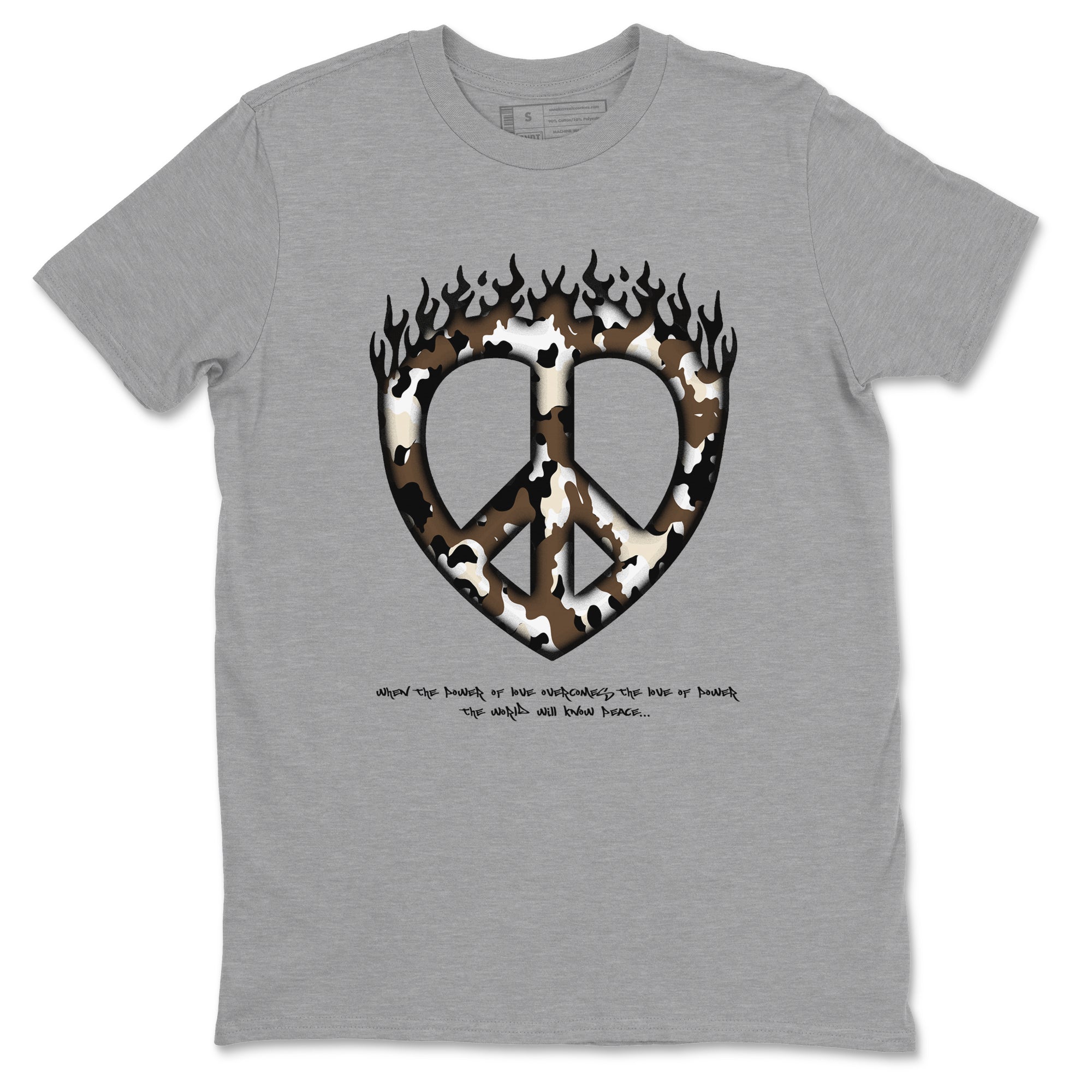 Love Peace snkmatch Tees - Air Jordan 1 Mocha