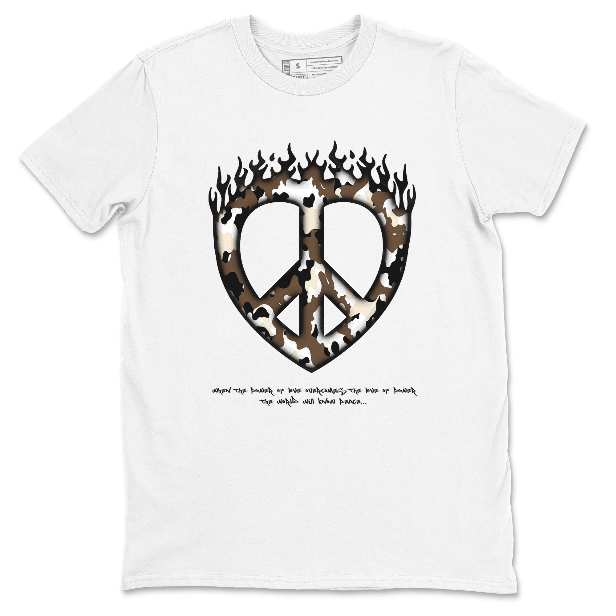 Love Peace snkmatch Tees - Air Jordan 1 Mocha