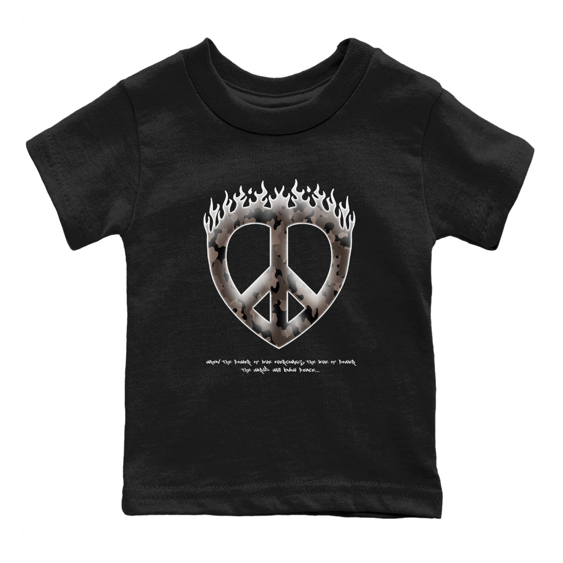 Love Peace snkmatch Tees Kids - Air Jordan 1 Travis Scott Velvet Brown