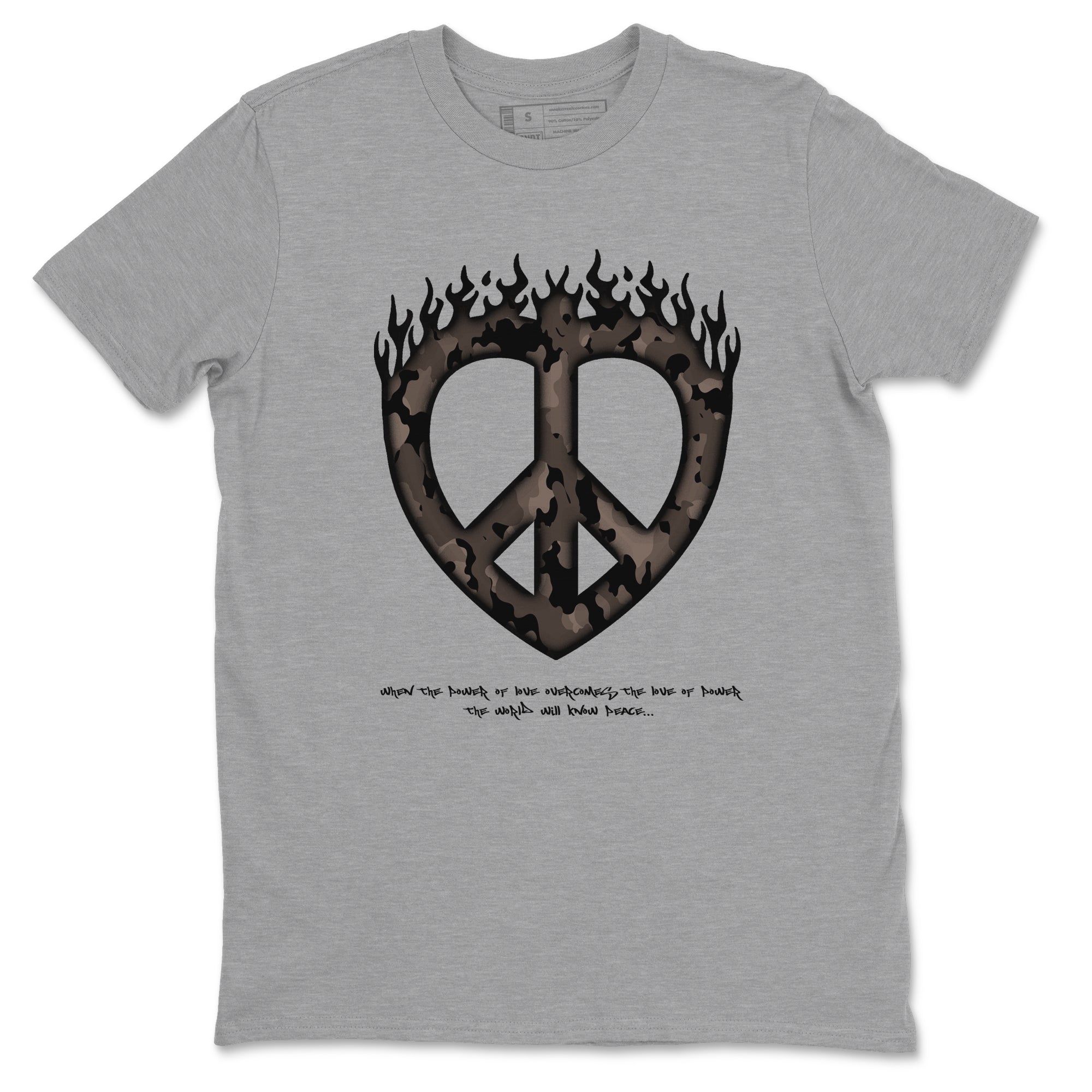 Love Peace snkmatch Tees - Air Jordan 1 Travis Scott Velvet Brown