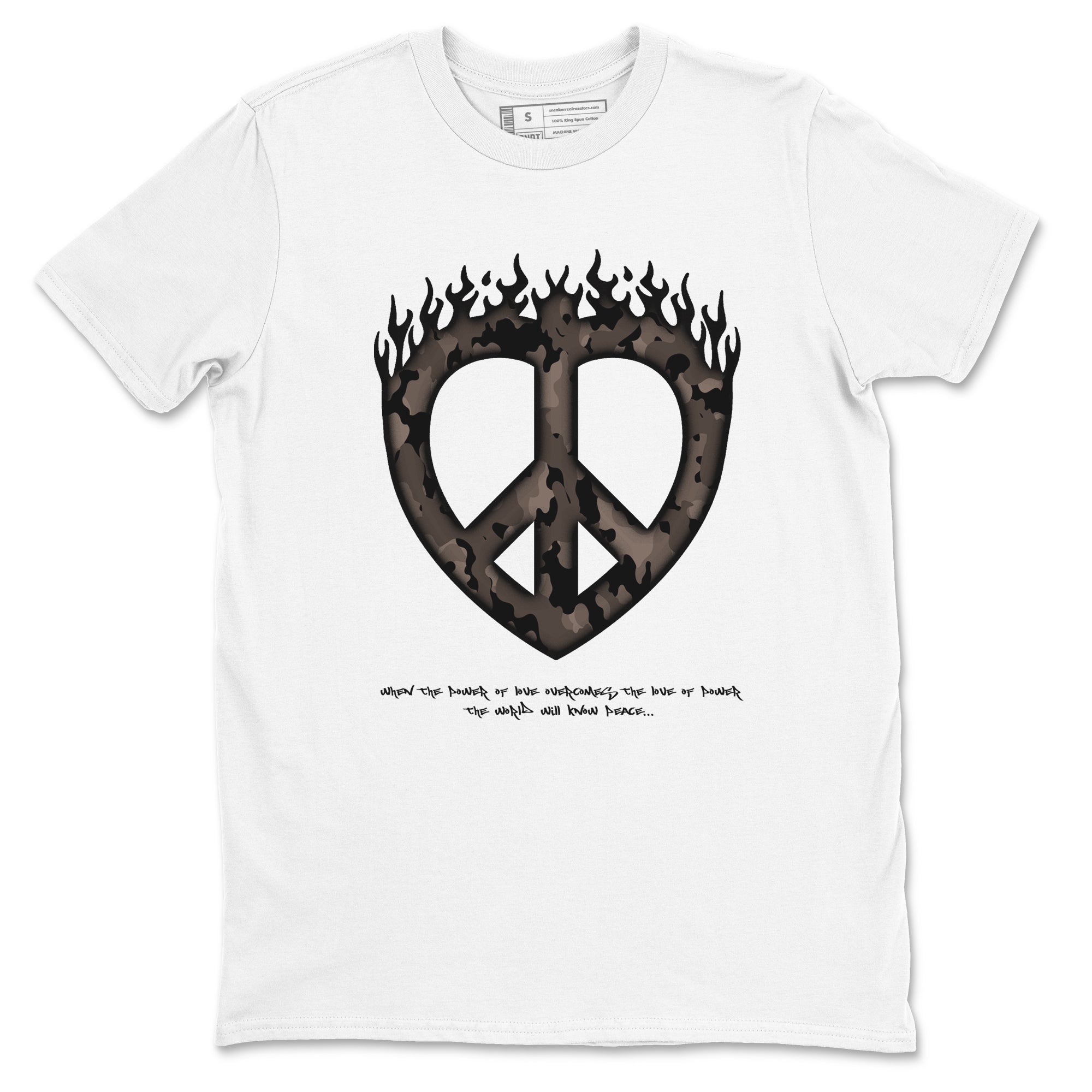 Love Peace snkmatch Tees - Air Jordan 1 Travis Scott Velvet Brown