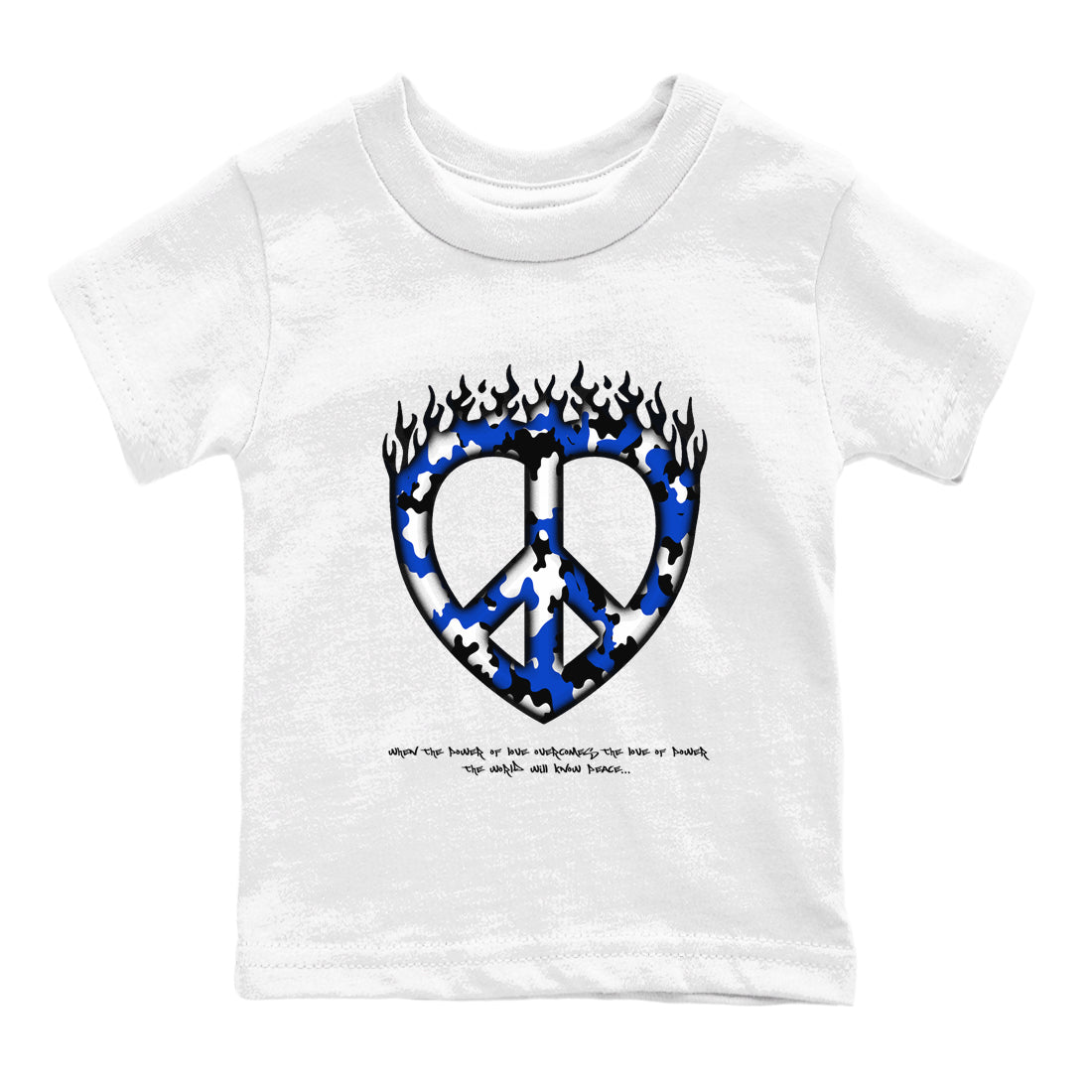 Love Peace snkmatch Tees Kids - Air Jordan 12 Blueberry