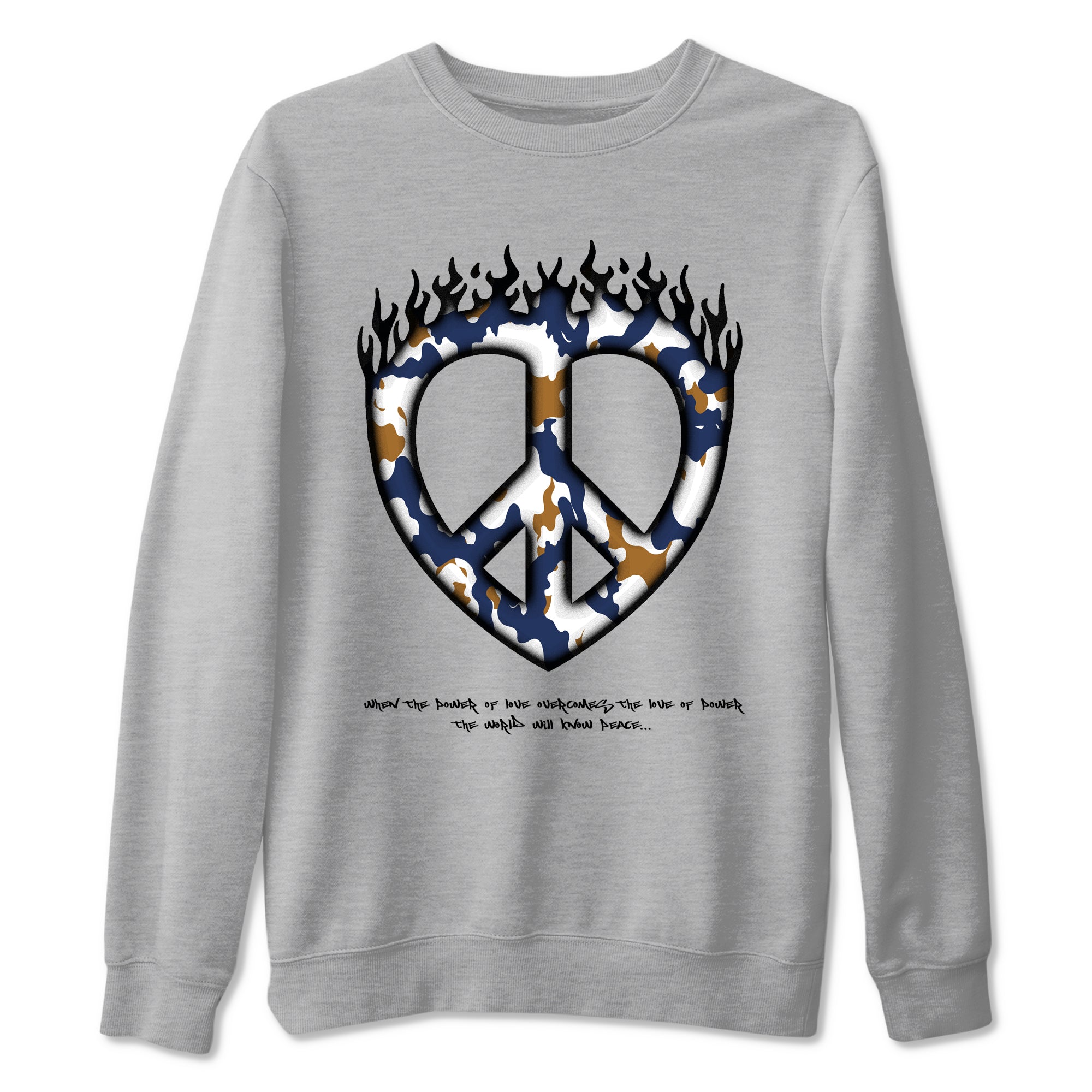 Love Peace snkmatch Tees - Air Jordan 13 Midnight Navy