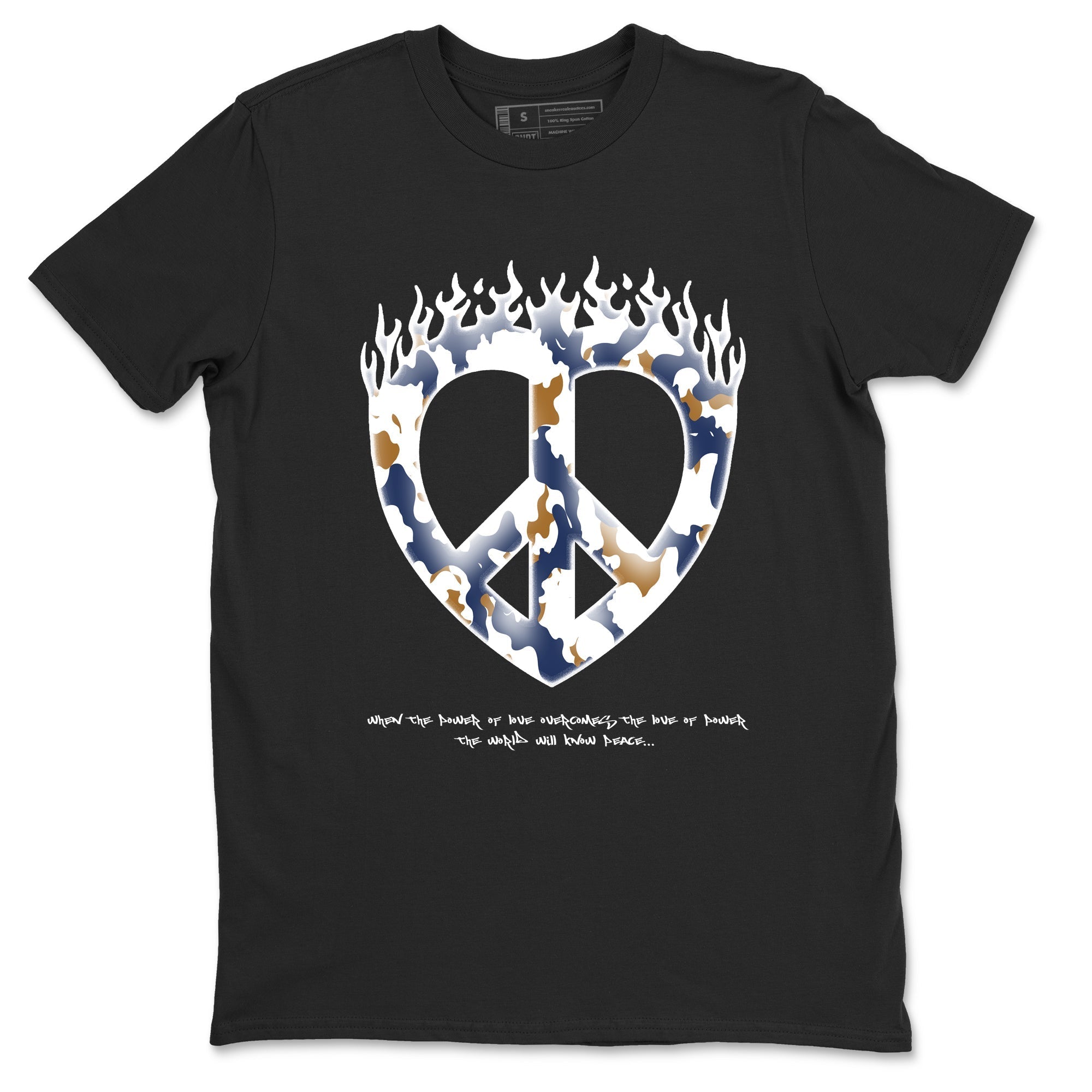 Love Peace snkmatch Tees - Air Jordan 13 Midnight Navy