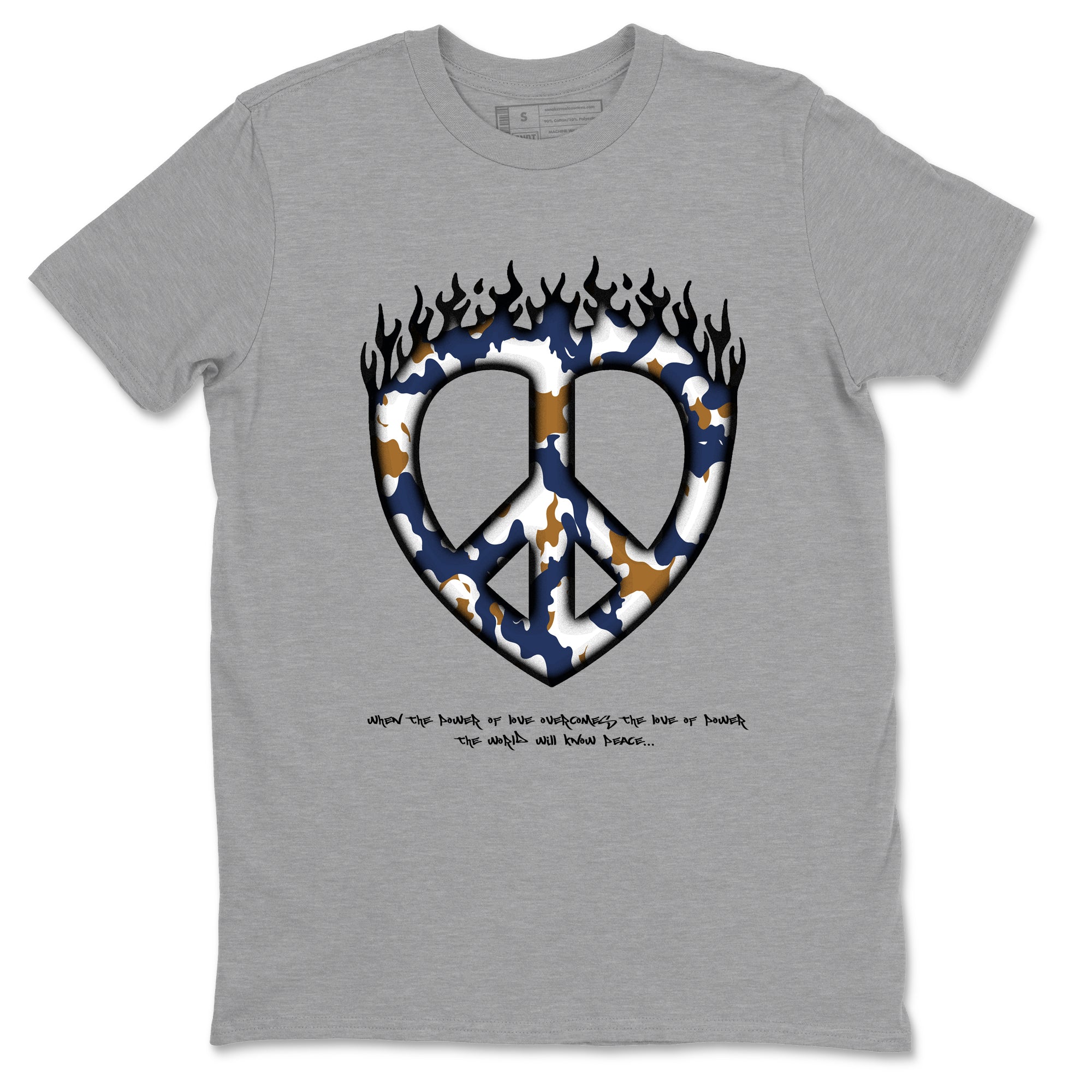 Love Peace snkmatch Tees - Air Jordan 13 Midnight Navy