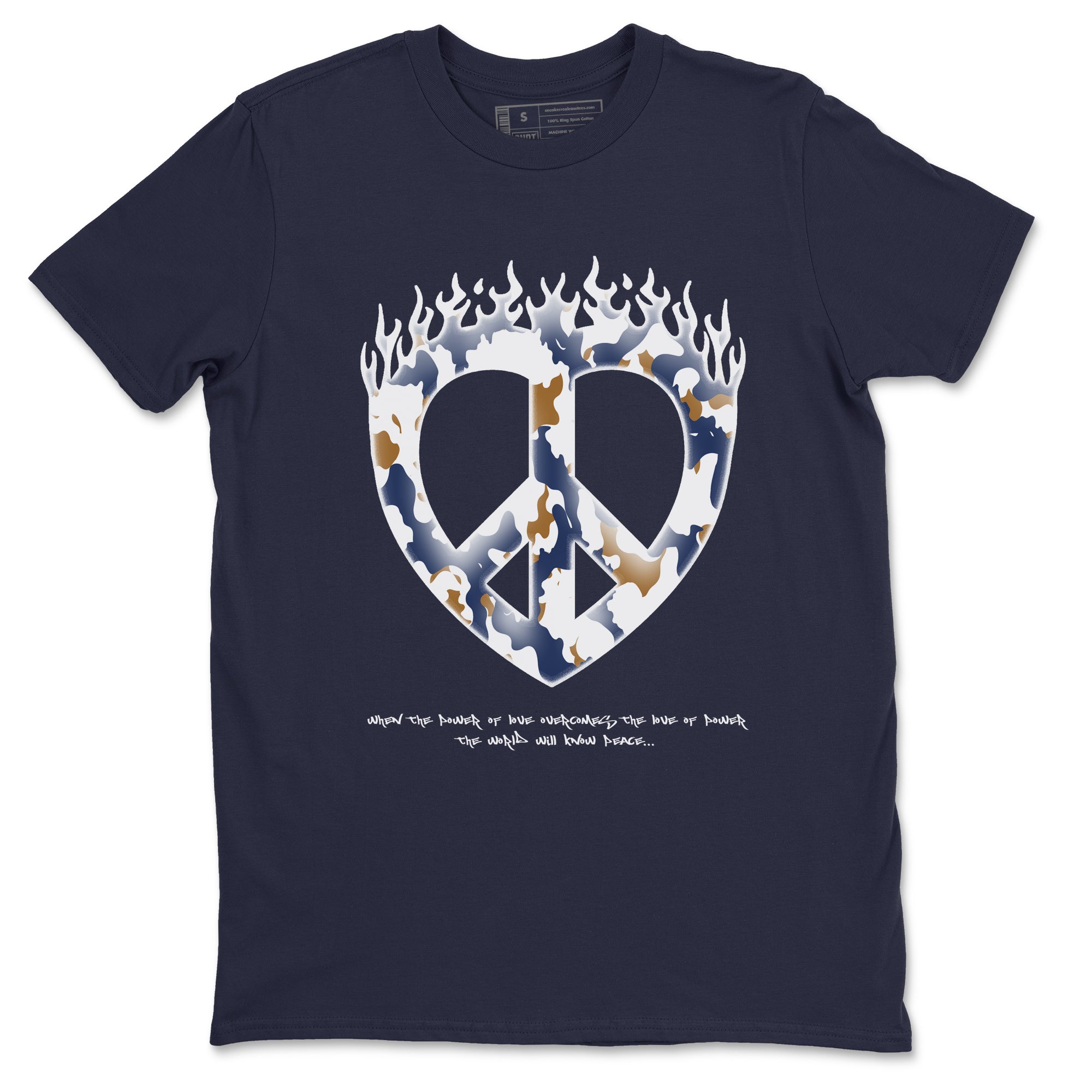 Love Peace snkmatch Tees - Air Jordan 13 Midnight Navy