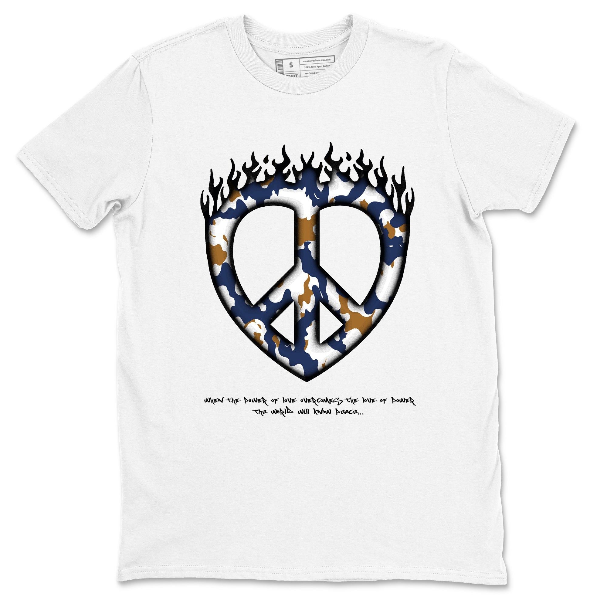 Love Peace snkmatch Tees - Air Jordan 13 Midnight Navy