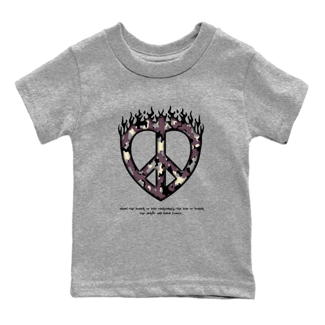 Love Peace snkmatch Tees Kids - Air Jordan 3 A Ma Maniere x Black