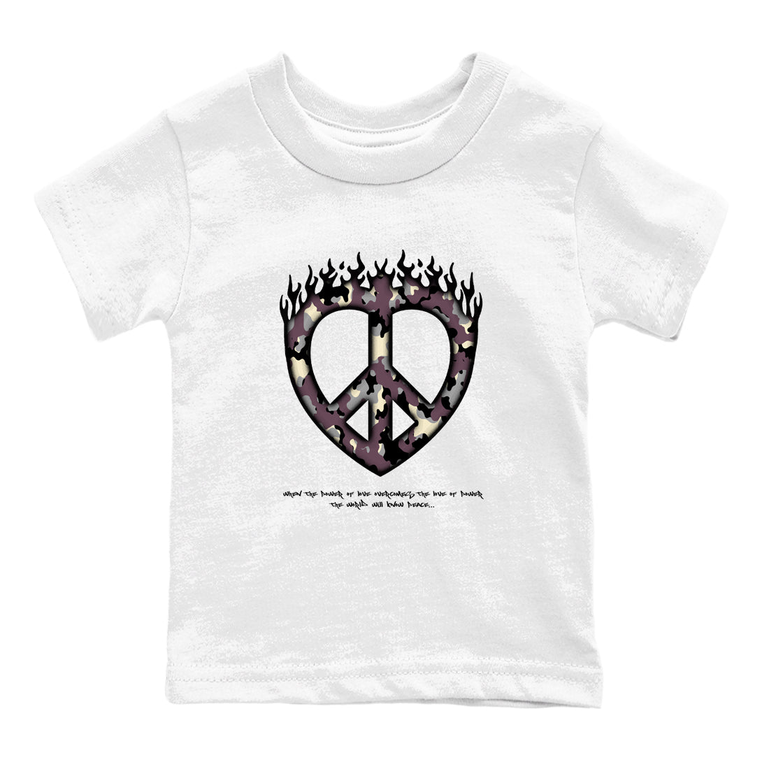 Love Peace snkmatch Tees Kids - Air Jordan 3 A Ma Maniere x Black