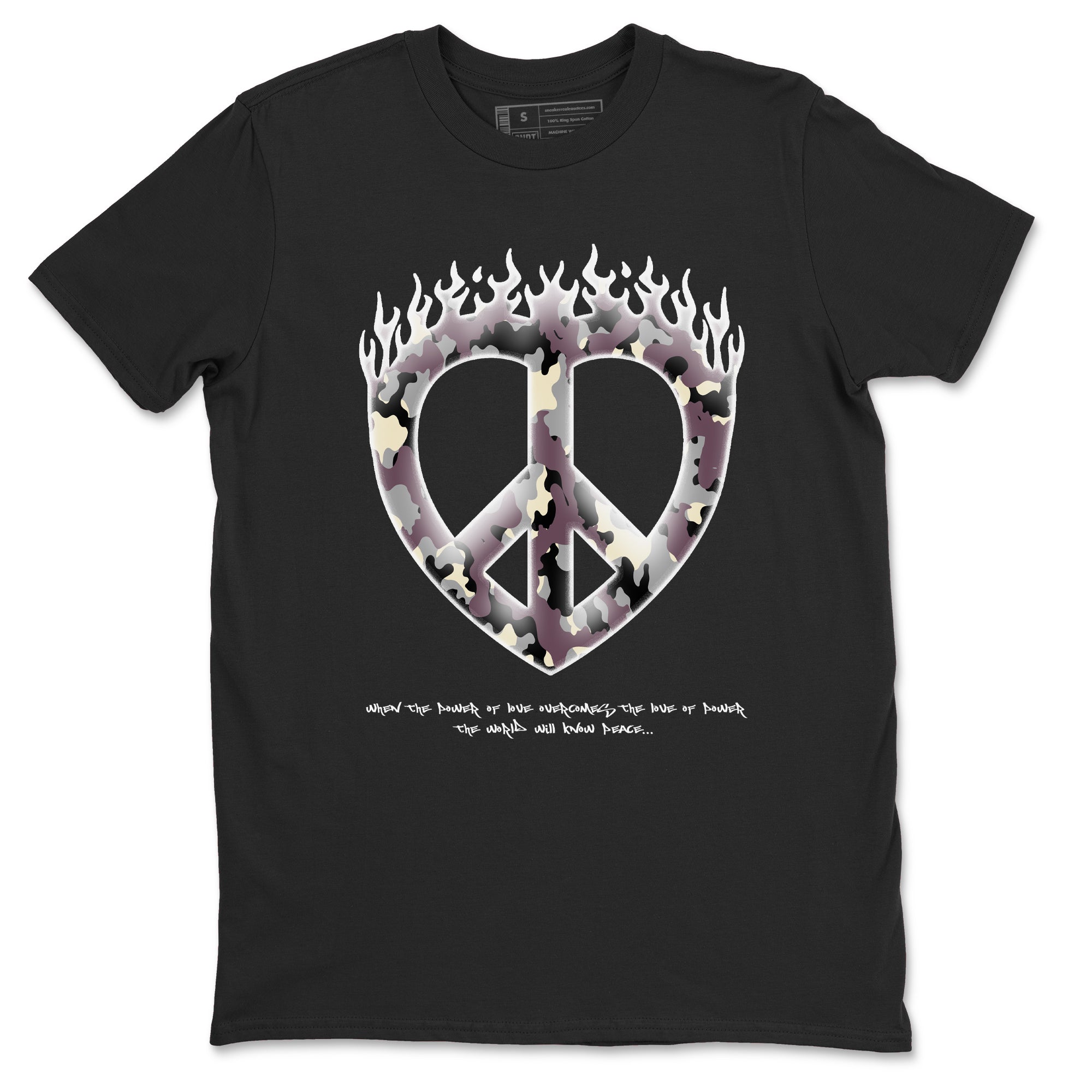 Love Peace snkmatch Tees - Air Jordan 3 A Ma Maniere x Black