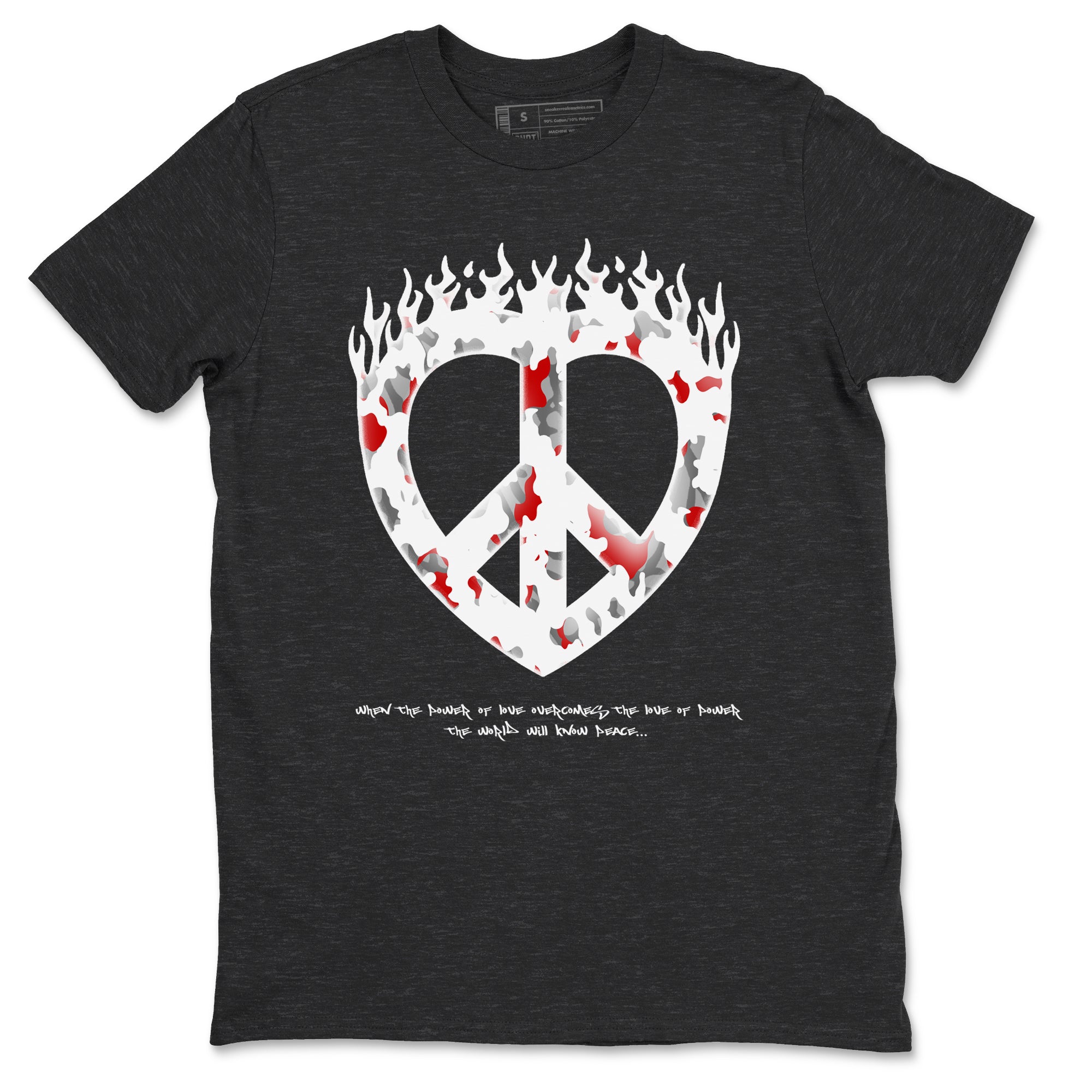 Love Peace snkmatch Tees - Air Jordan 3 Cement Grey