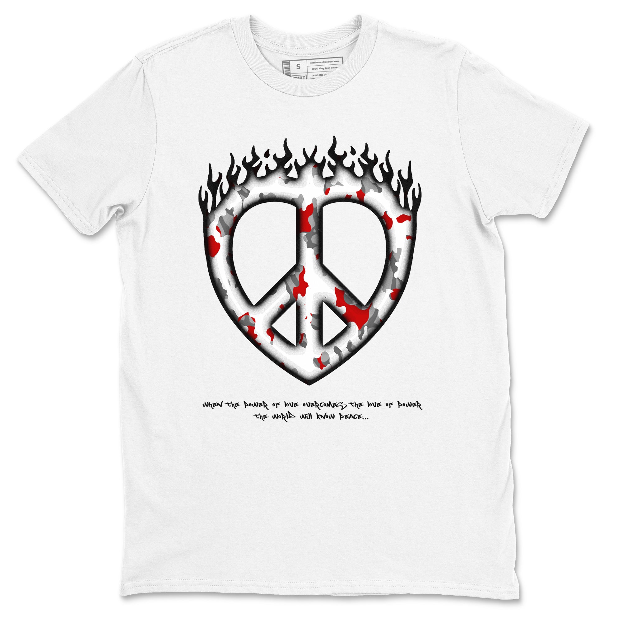 Love Peace snkmatch Tees - Air Jordan 3 Cement Grey
