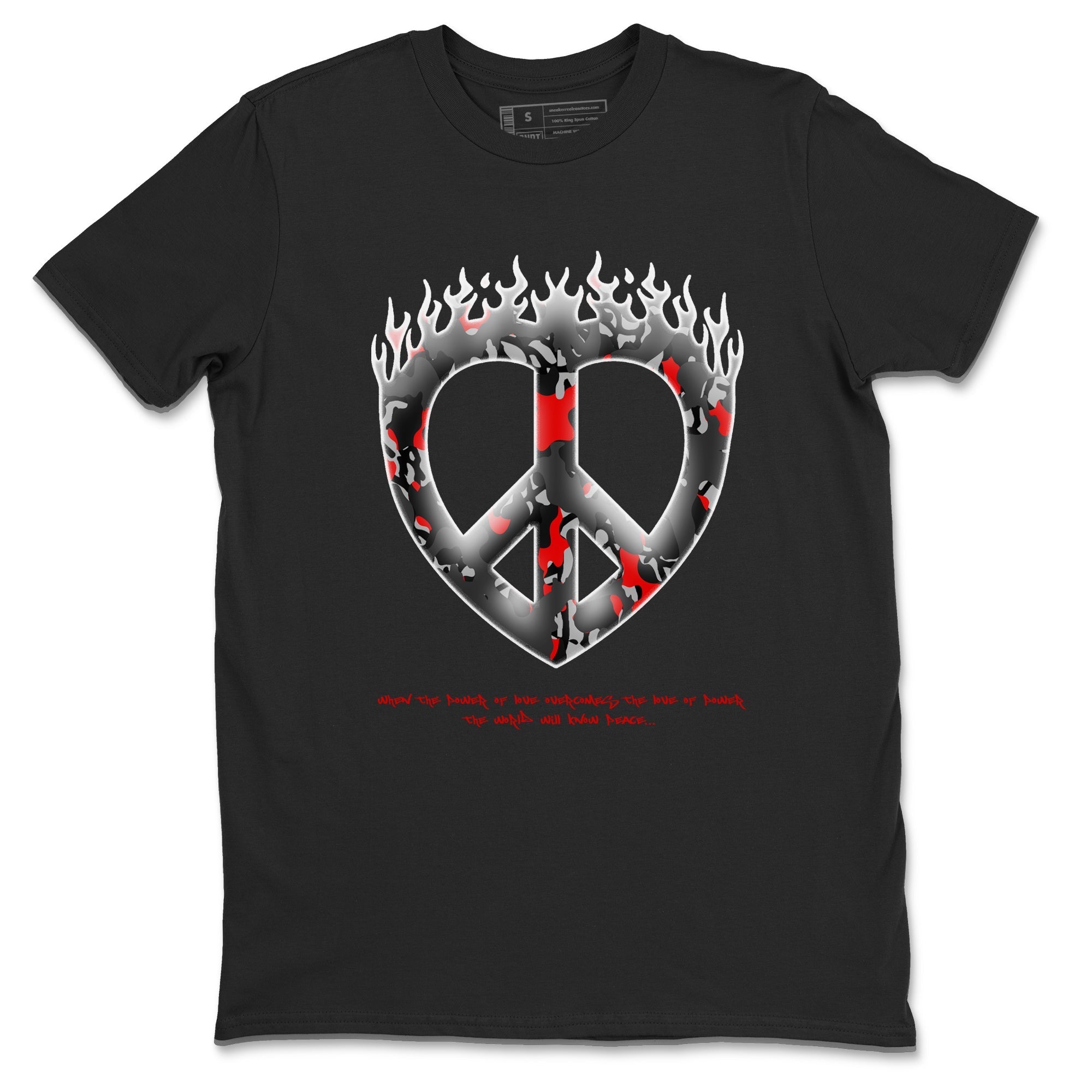 Love Peace snkmatch Tees - Air Jordan 3 Black Cement
