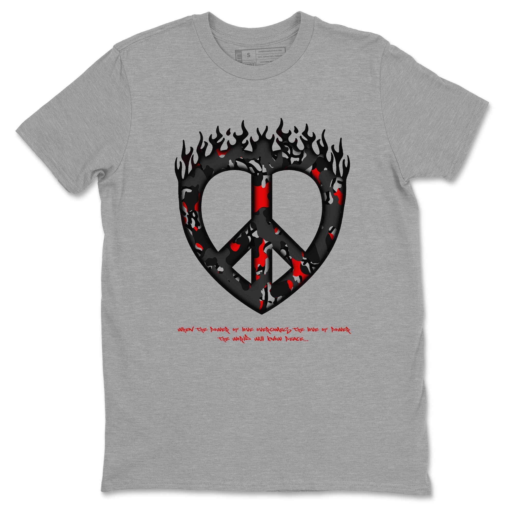 Love Peace snkmatch Tees - Air Jordan 3 Black Cement