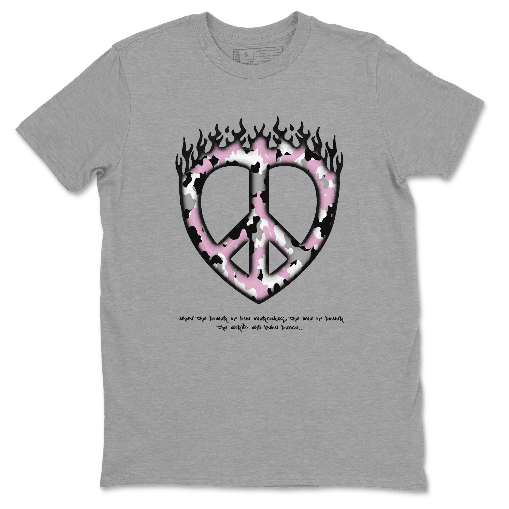 Love Peace snkmatch Tees - Air Jordan 4 Orchid