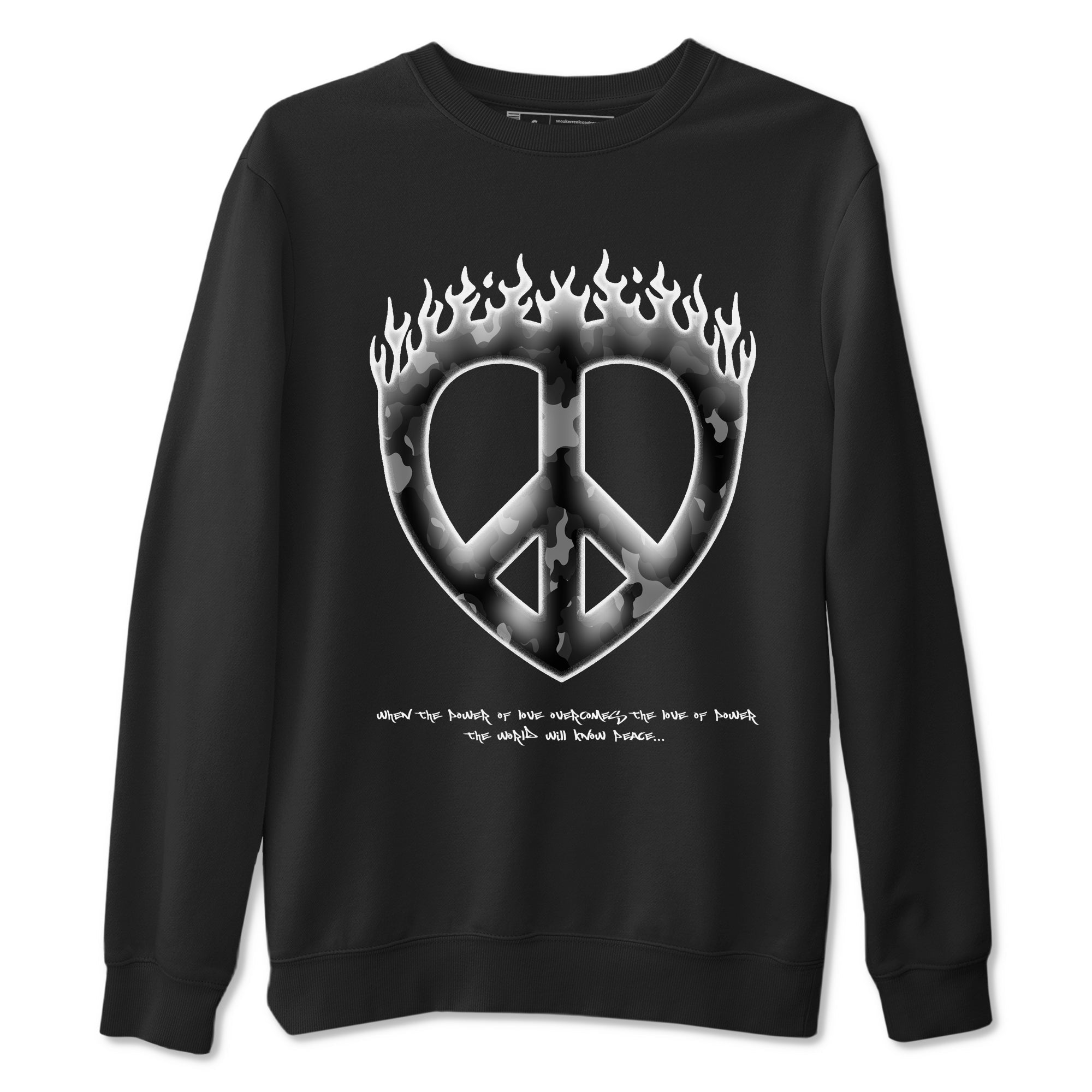 Love Peace snkmatch Tees - Air Jordan 4 White Thunder