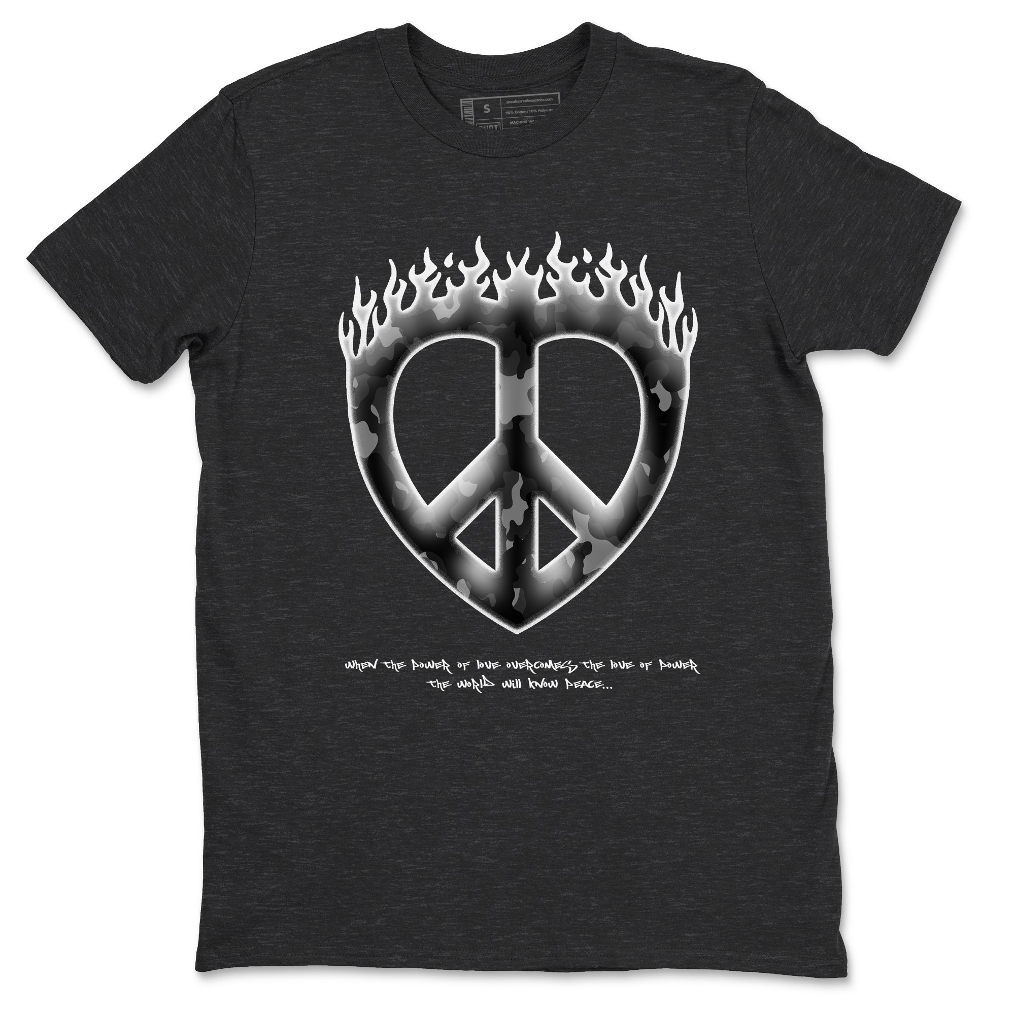 Love Peace snkmatch Tees - Air Jordan 4 White Thunder