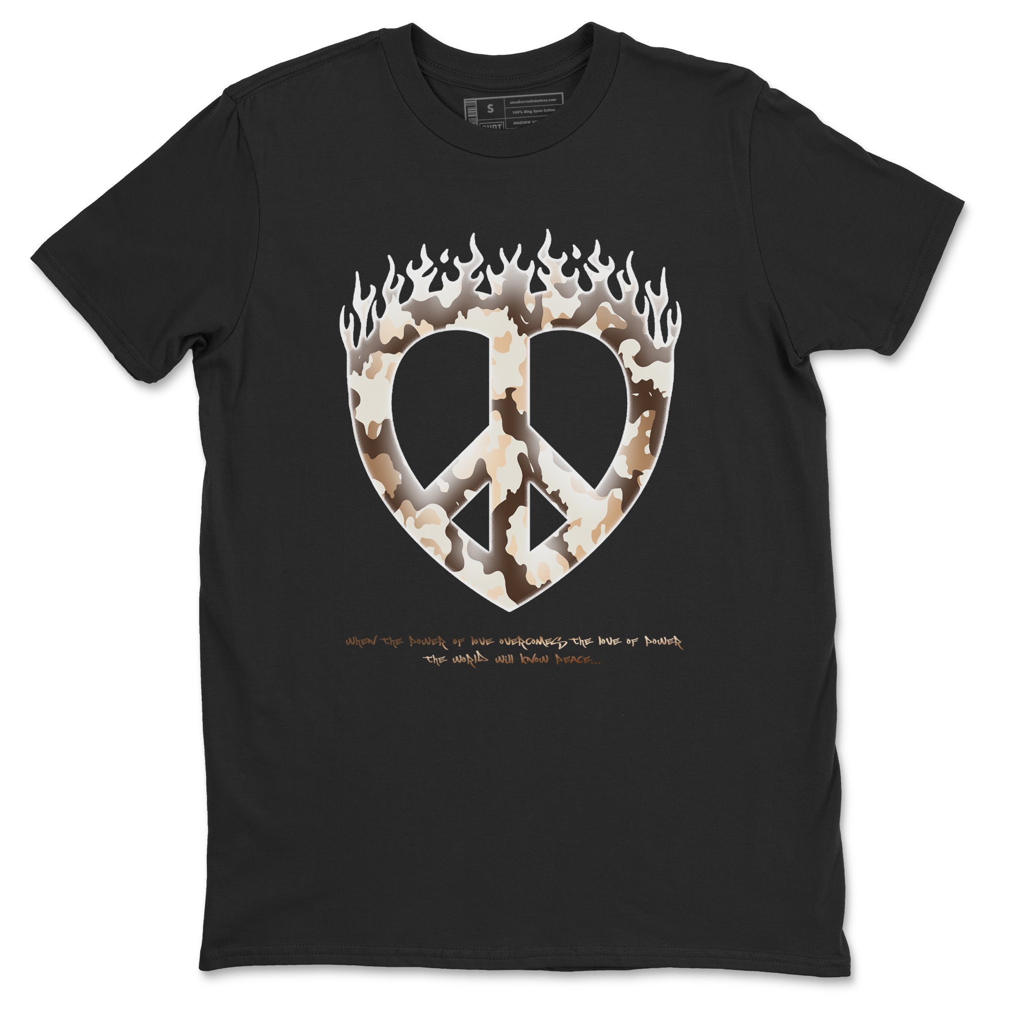 Love Peace snkmatch Tees - Air Jordan 5 Golden Ticket