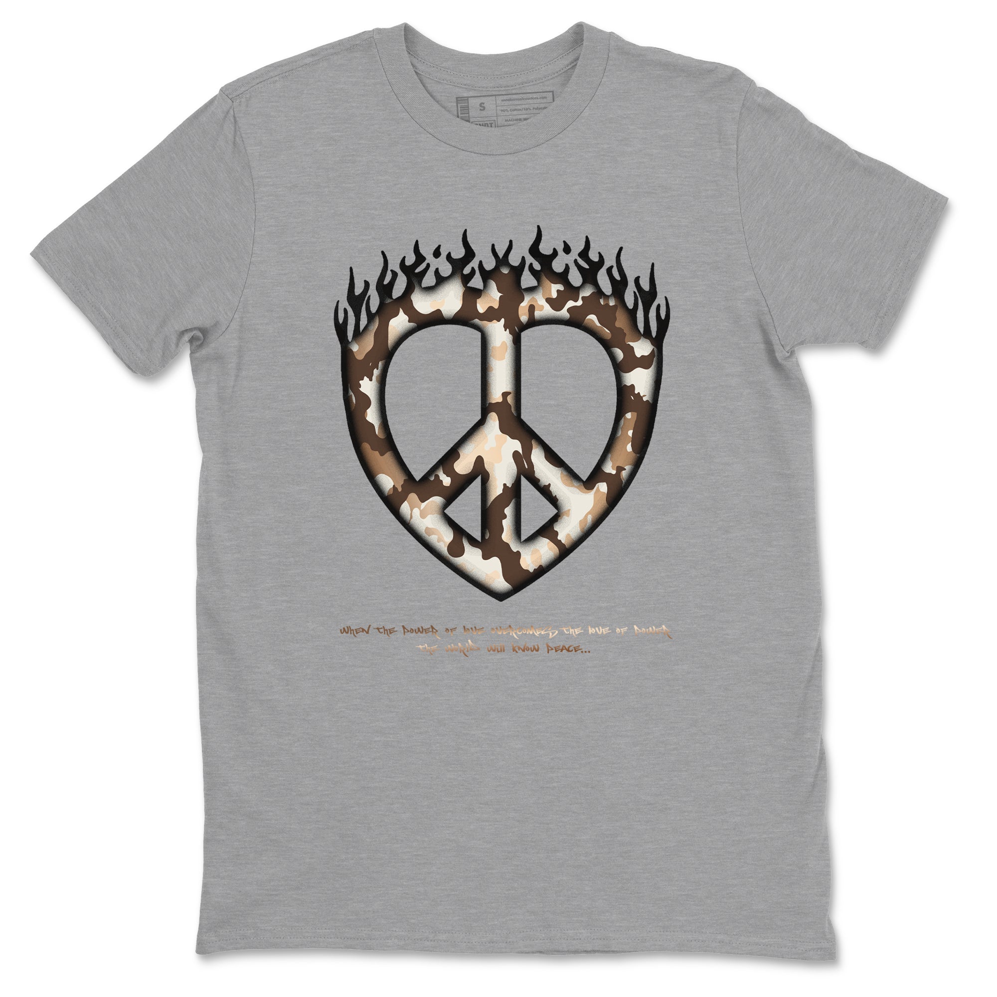 Love Peace snkmatch Tees - Air Jordan 5 Golden Ticket