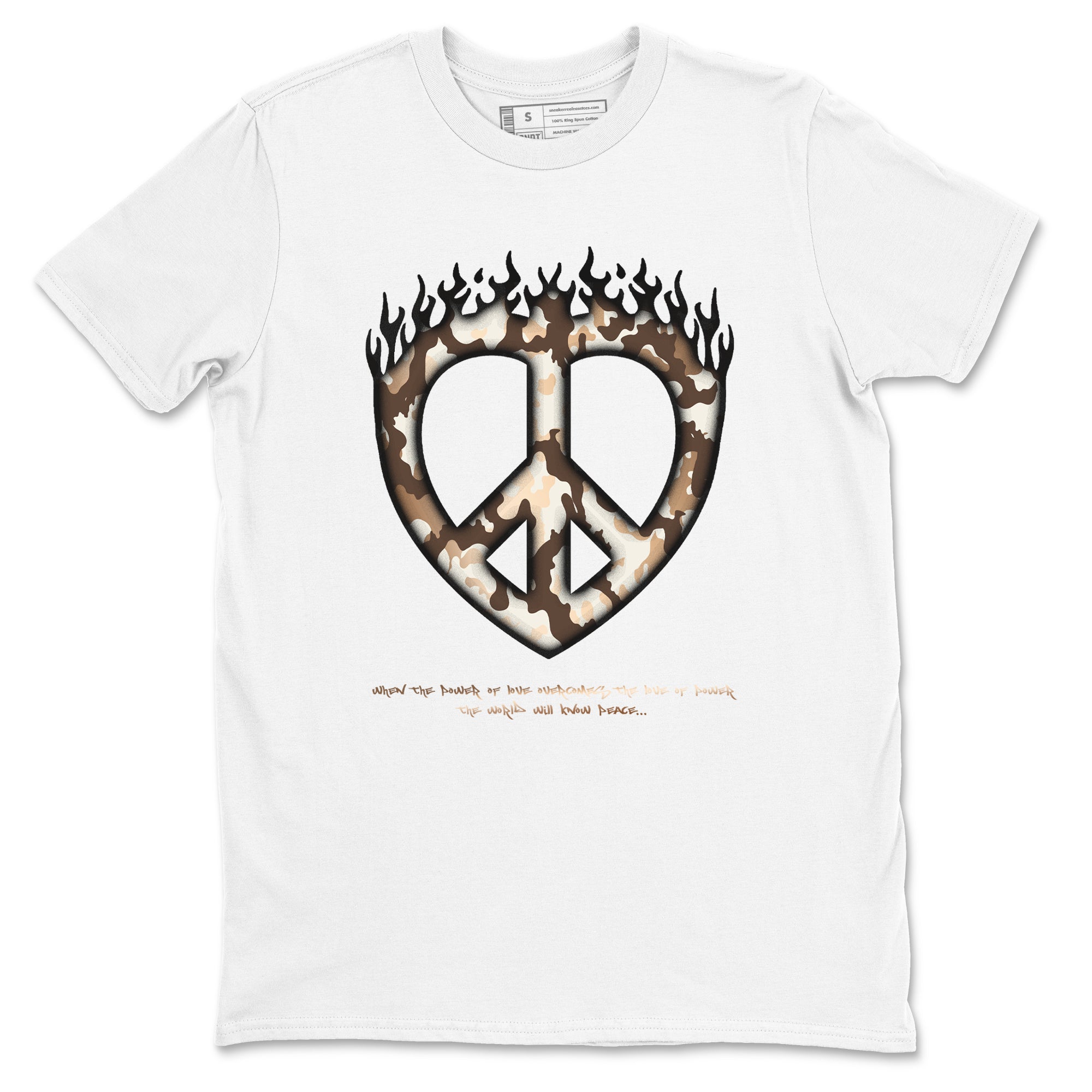 Love Peace snkmatch Tees - Air Jordan 5 Golden Ticket