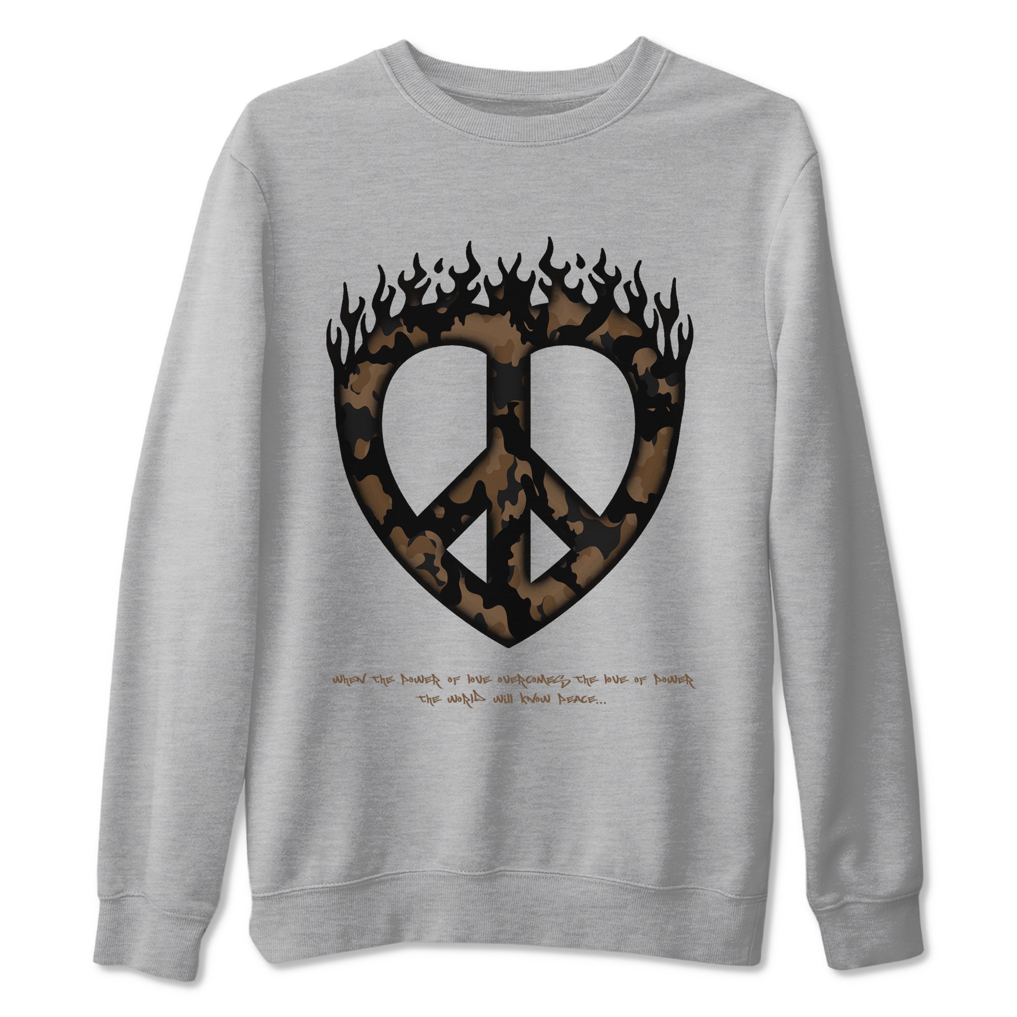 Love Peace snkmatch Tees - Jordan Jumpman Jack Travis Scott Dark Mocha