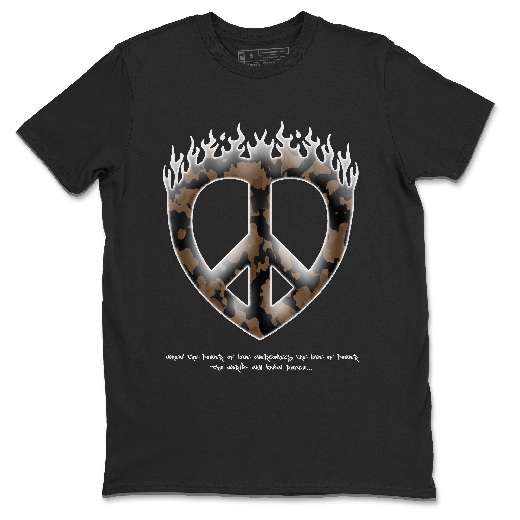 Love Peace snkmatch Tees - Jordan Jumpman Jack Travis Scott Dark Mocha