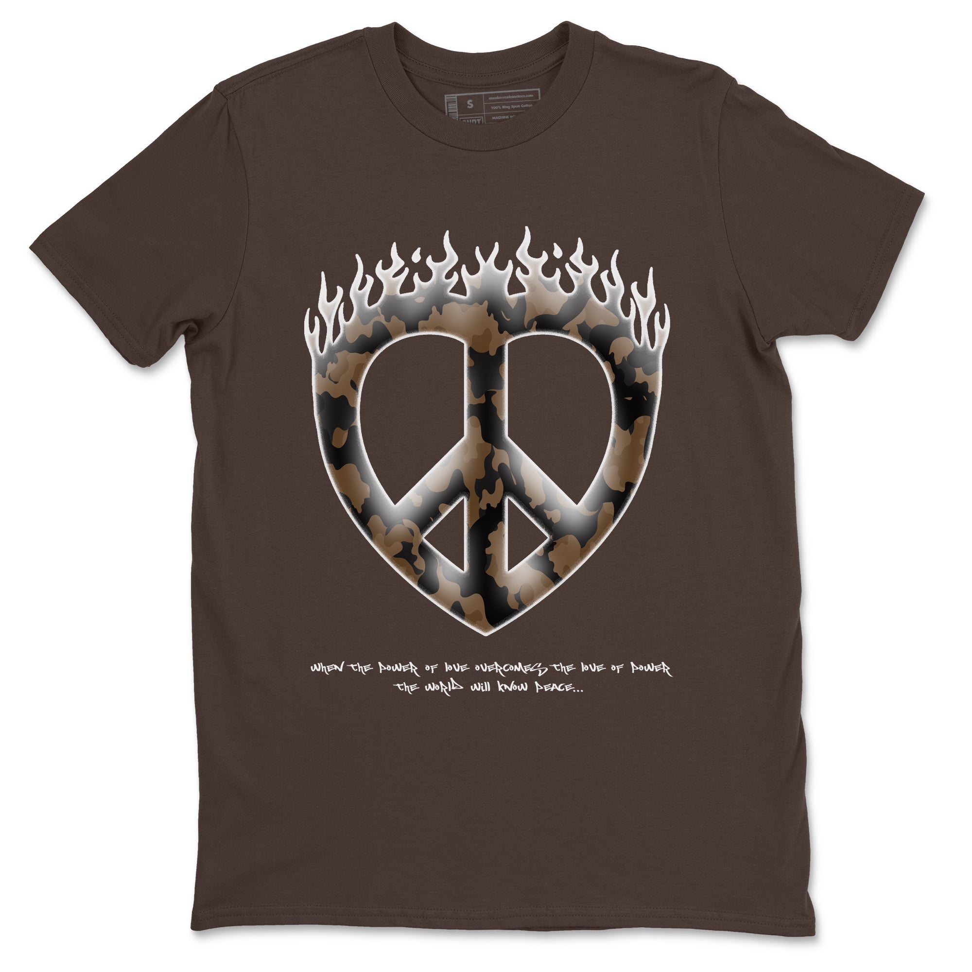 Love Peace snkmatch Tees - Jordan Jumpman Jack Travis Scott Dark Mocha