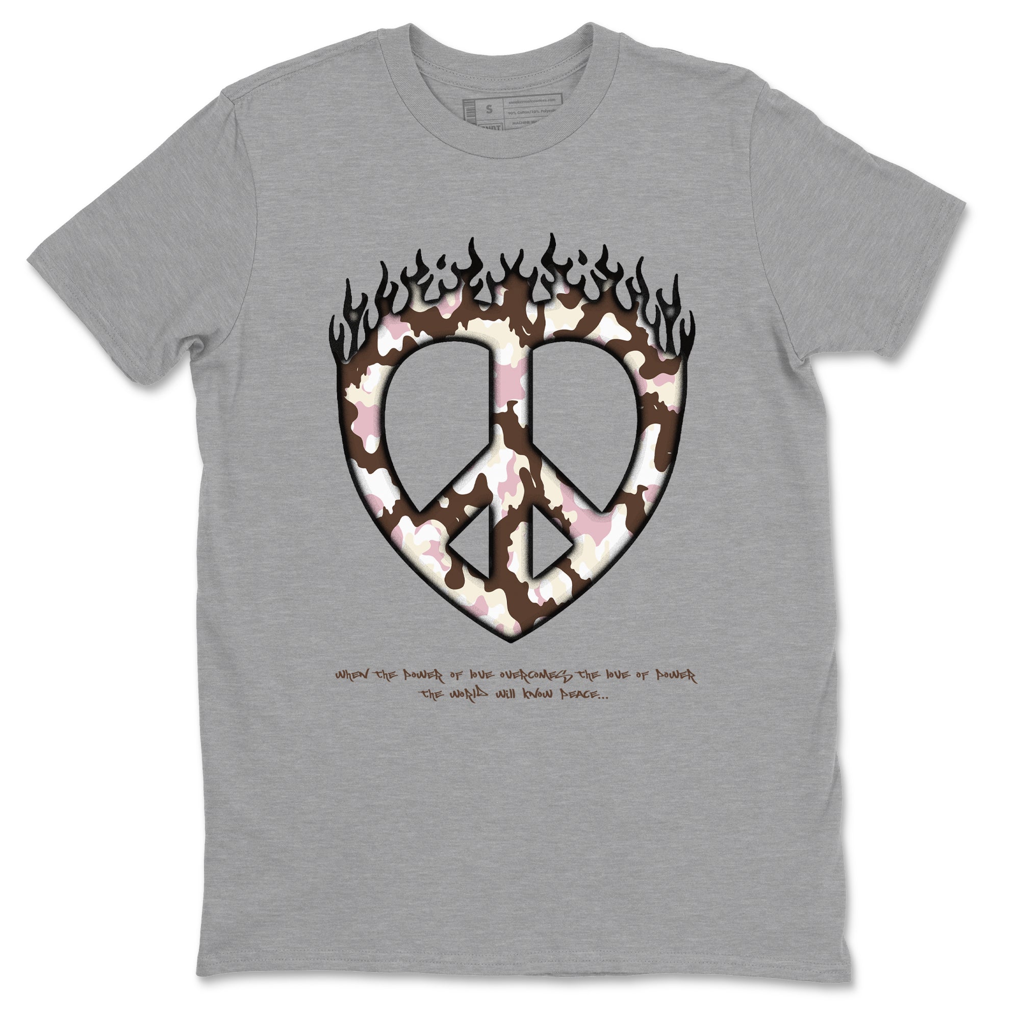 Love Peace snkmatch Tees - Dunk Cacao Wow And Pink Foam
