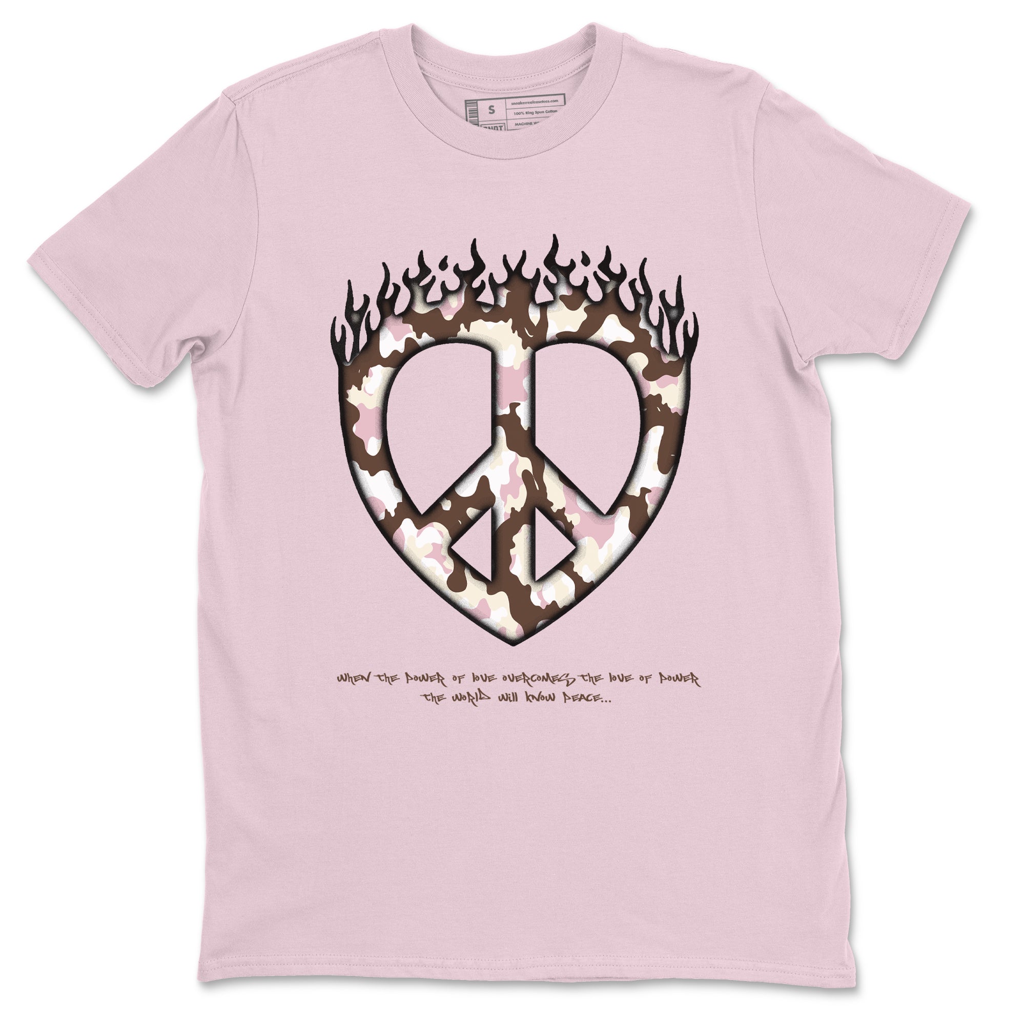 Love Peace snkmatch Tees - Dunk Cacao Wow And Pink Foam