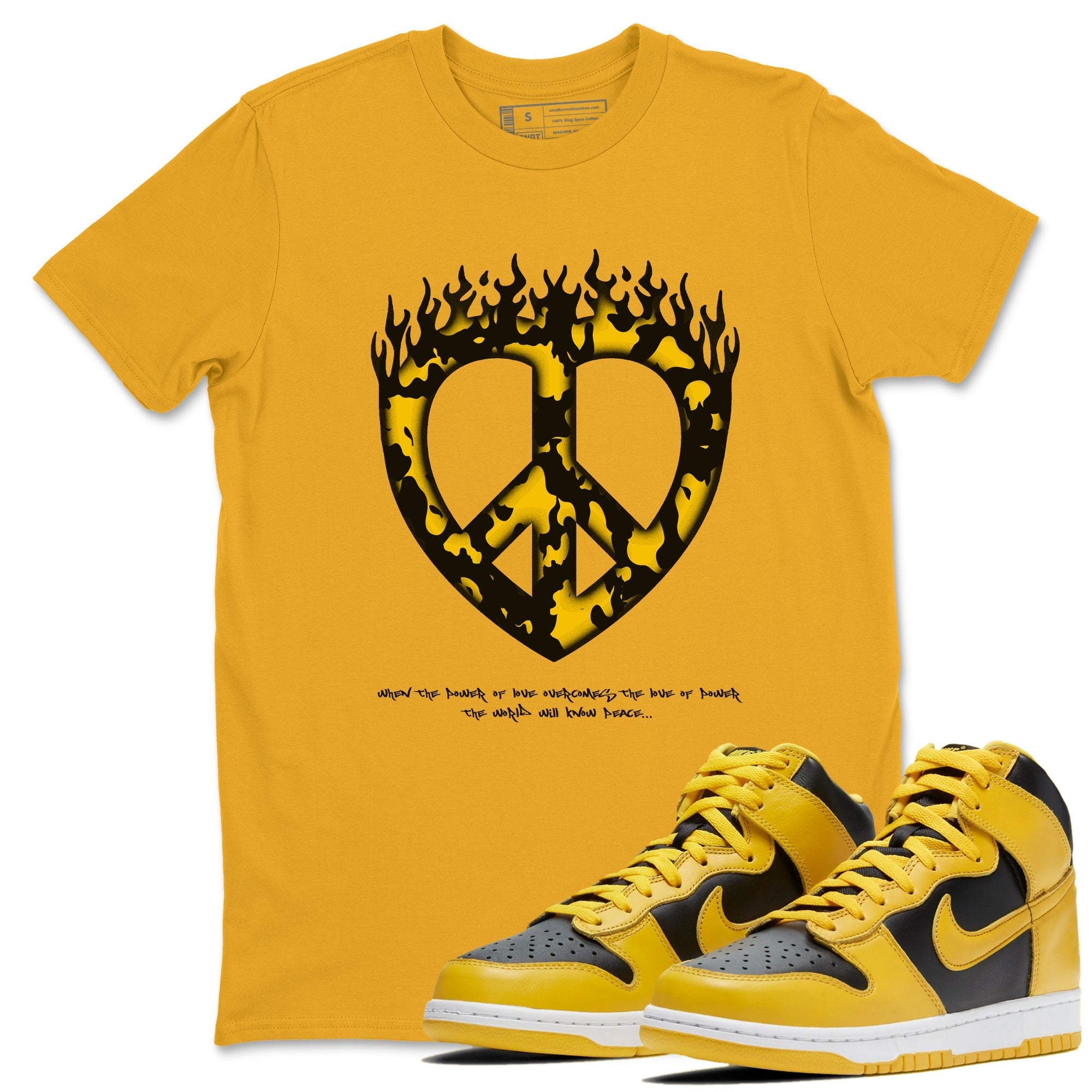 Love Peace snkmatch Tees - Dunk High Pollen