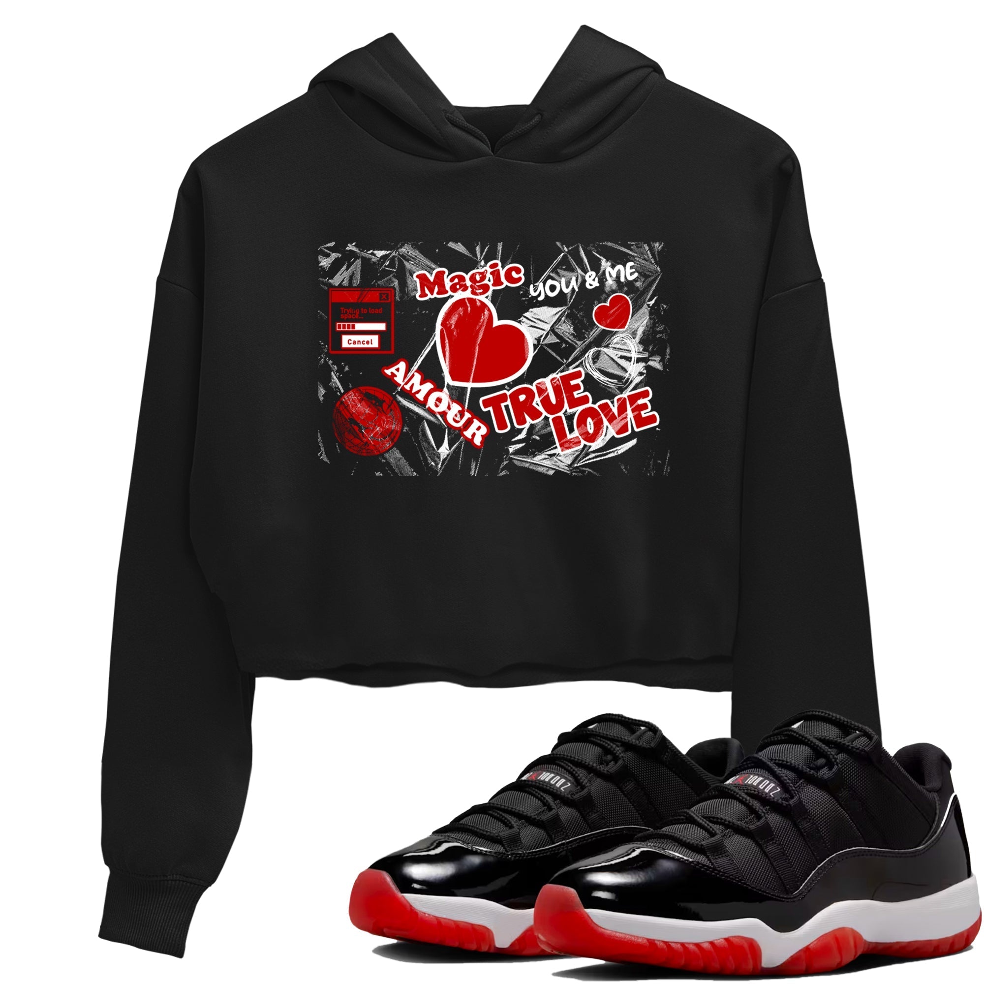 Love Under Wraps snkmatch Women's Top - Air Jordan 11 Bred