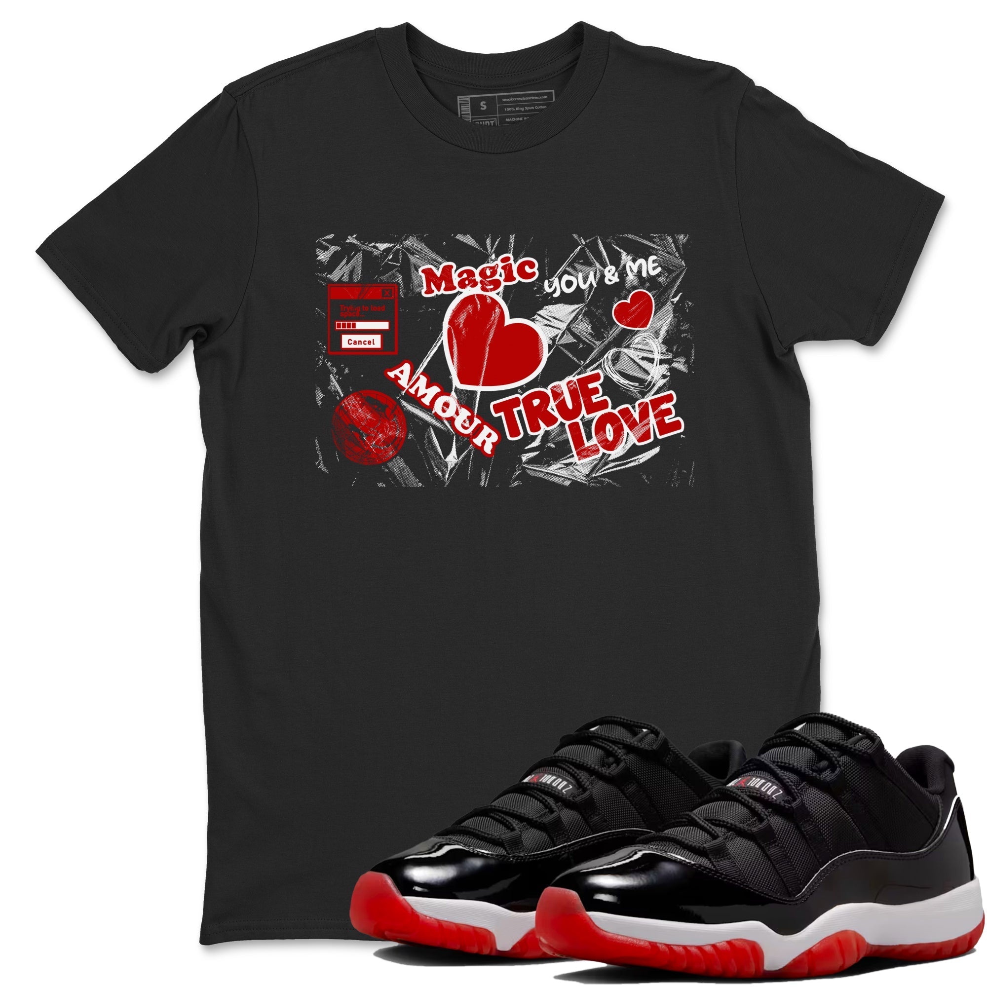 Love Under Wraps snkmatch Tees - Air Jordan 11 Bred