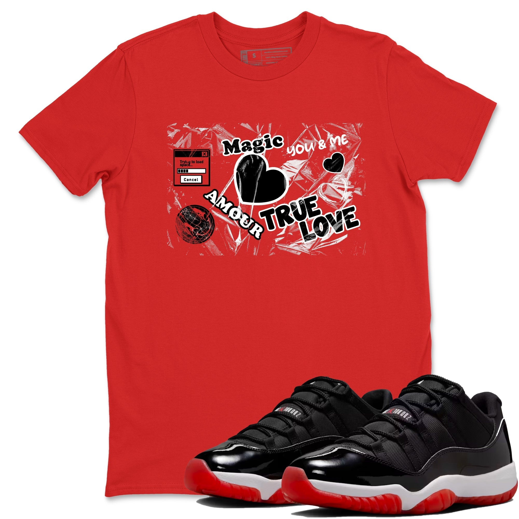 Love Under Wraps snkmatch Tees - Air Jordan 11 Bred